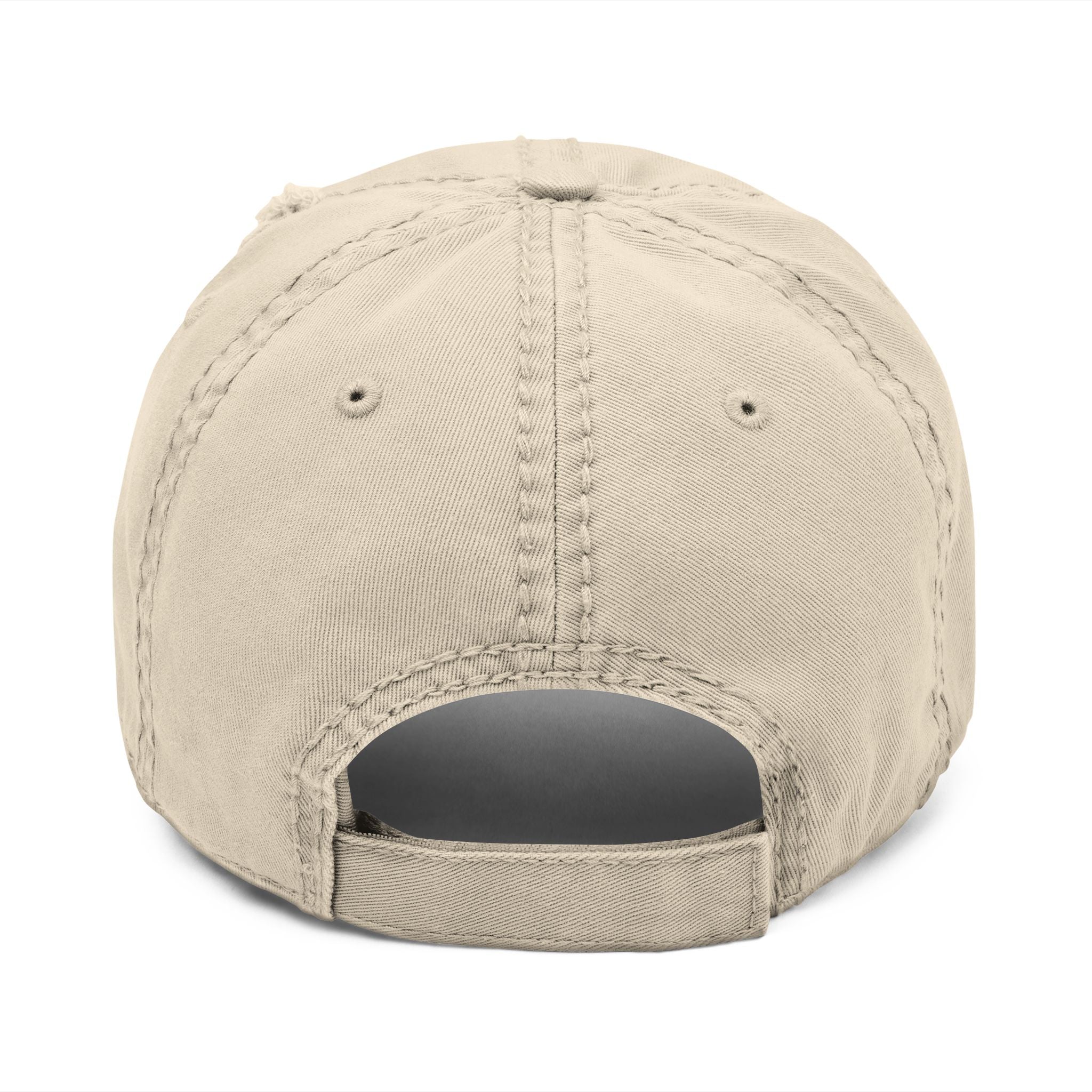 Distressed Embroidered Dad Hat — YHWH Minimalist Baseball Cap