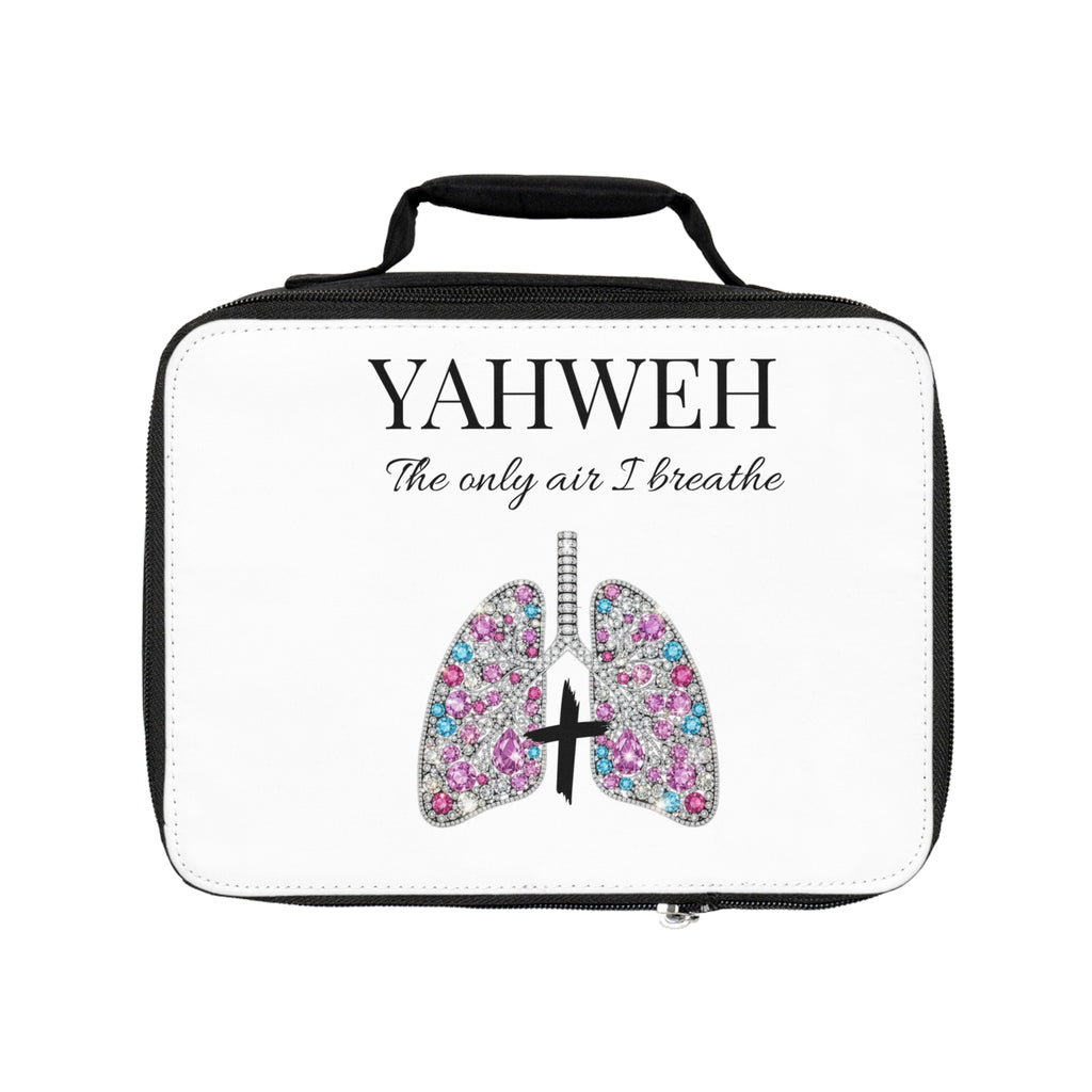 Lunch Bag — "YAHWEH The Only Air I Breathe" Floral Lungs Christian Lunchbox