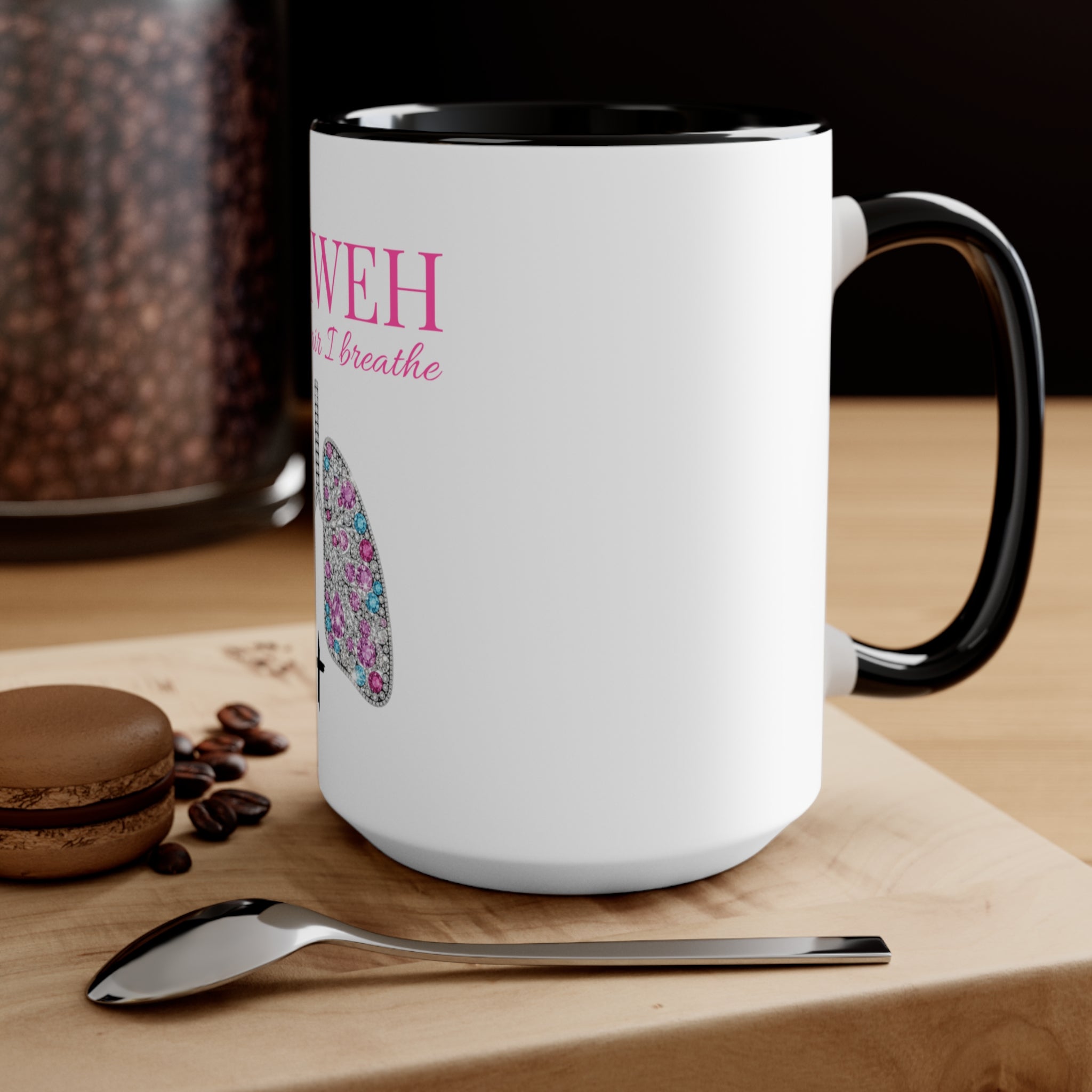 Yahweh 'The Only Air I Breathe' Floral Lungs Mug