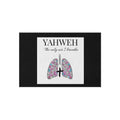 Outdoor Rug — 'YAHWEH The Only Air I Breathe' Floral Lungs Doormat
