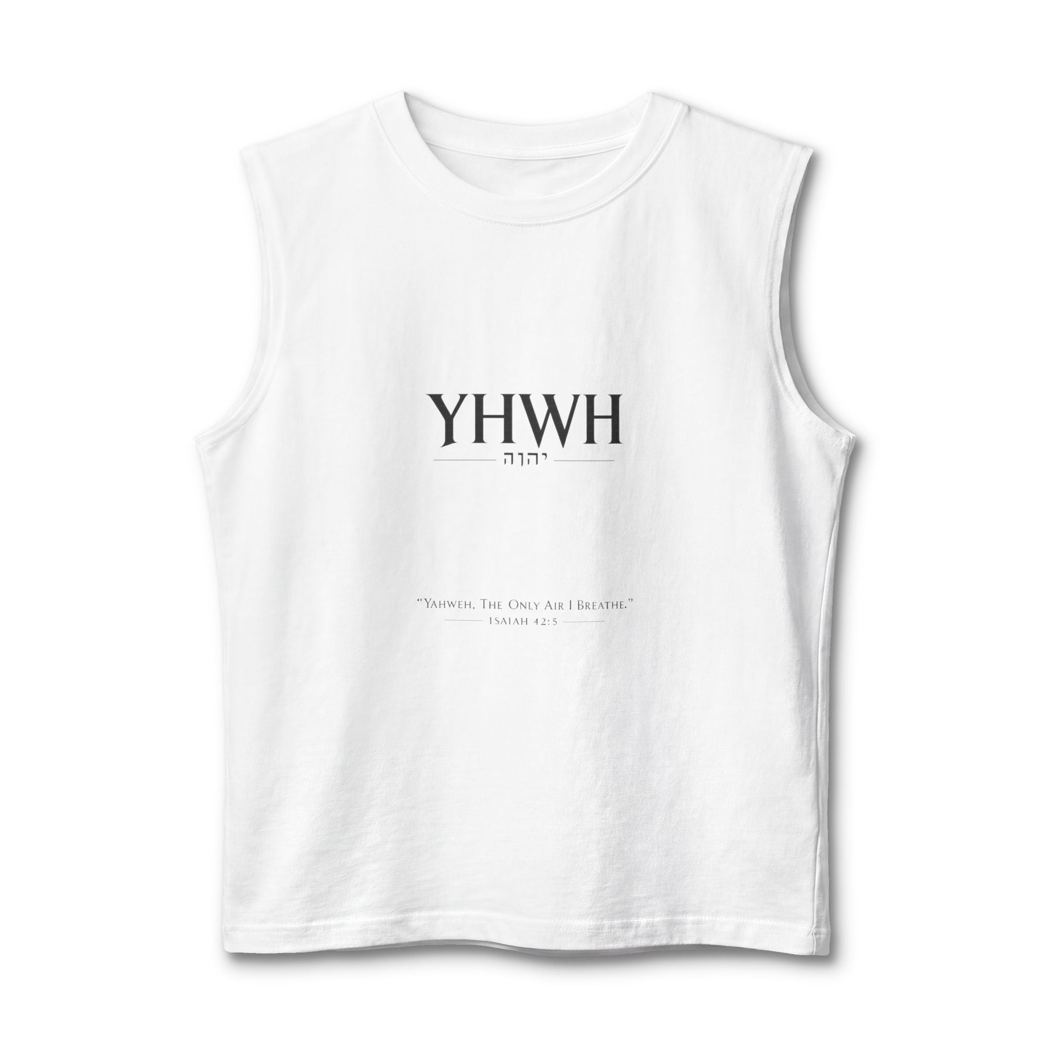 YHWH Scripture Muscle Tank — Minimal Faith Graphic Tank Top