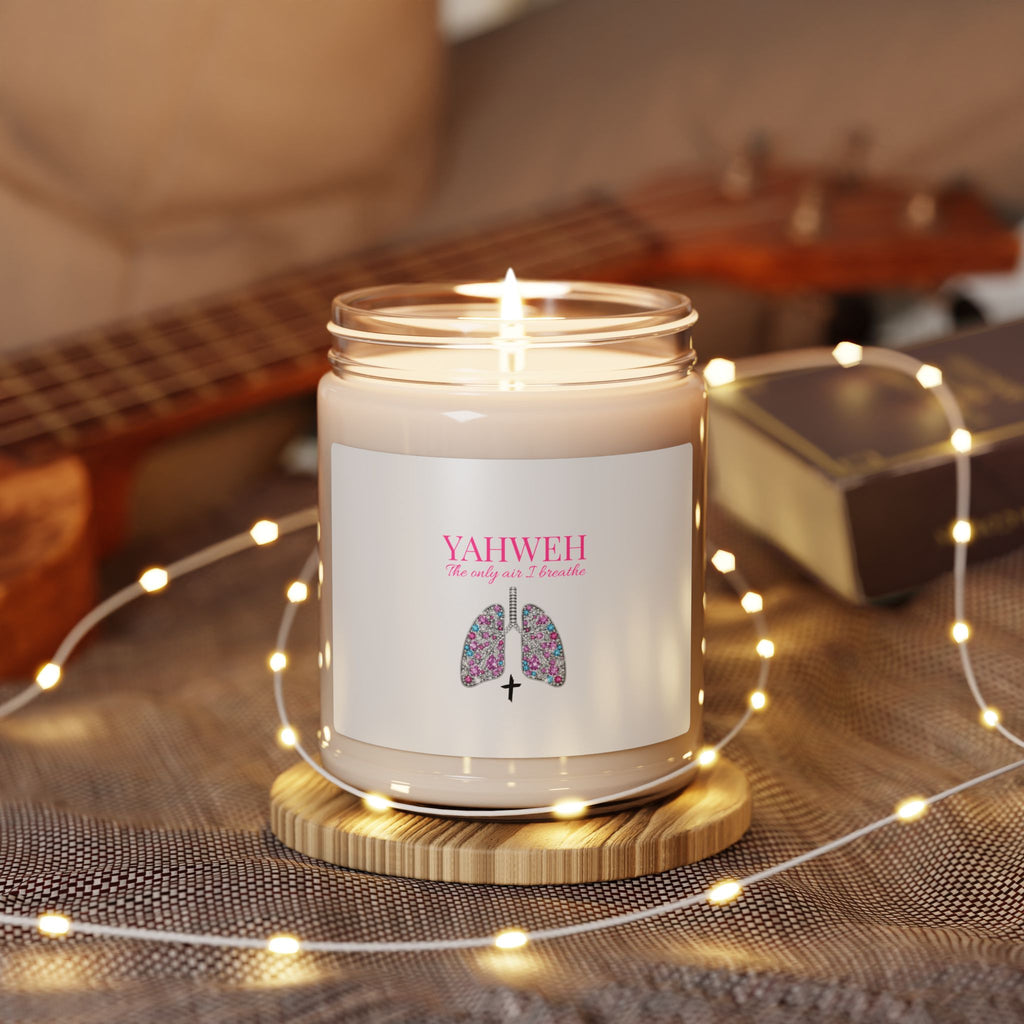 Yahweh The Only Air I Breathe Aromatherapy Soy Candle — 'Yahweh Healing My Breath' 9oz Spiritual Scented Candle