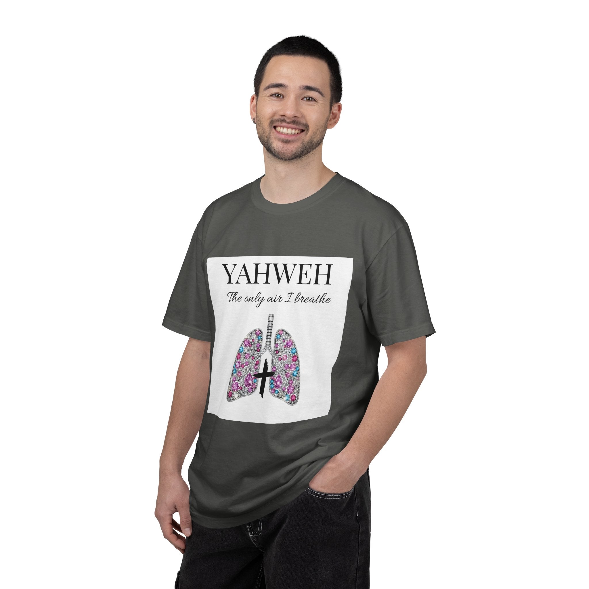 Yahweh Women's The Only Air I Breathe' Floral Lungs T-Shirt