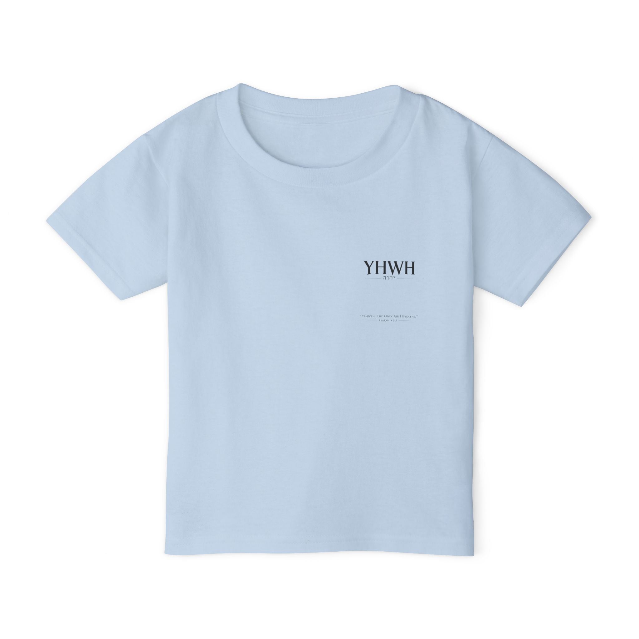 YHWH Minimalist Toddler T-Shirt – Faith-Inspired White Tee