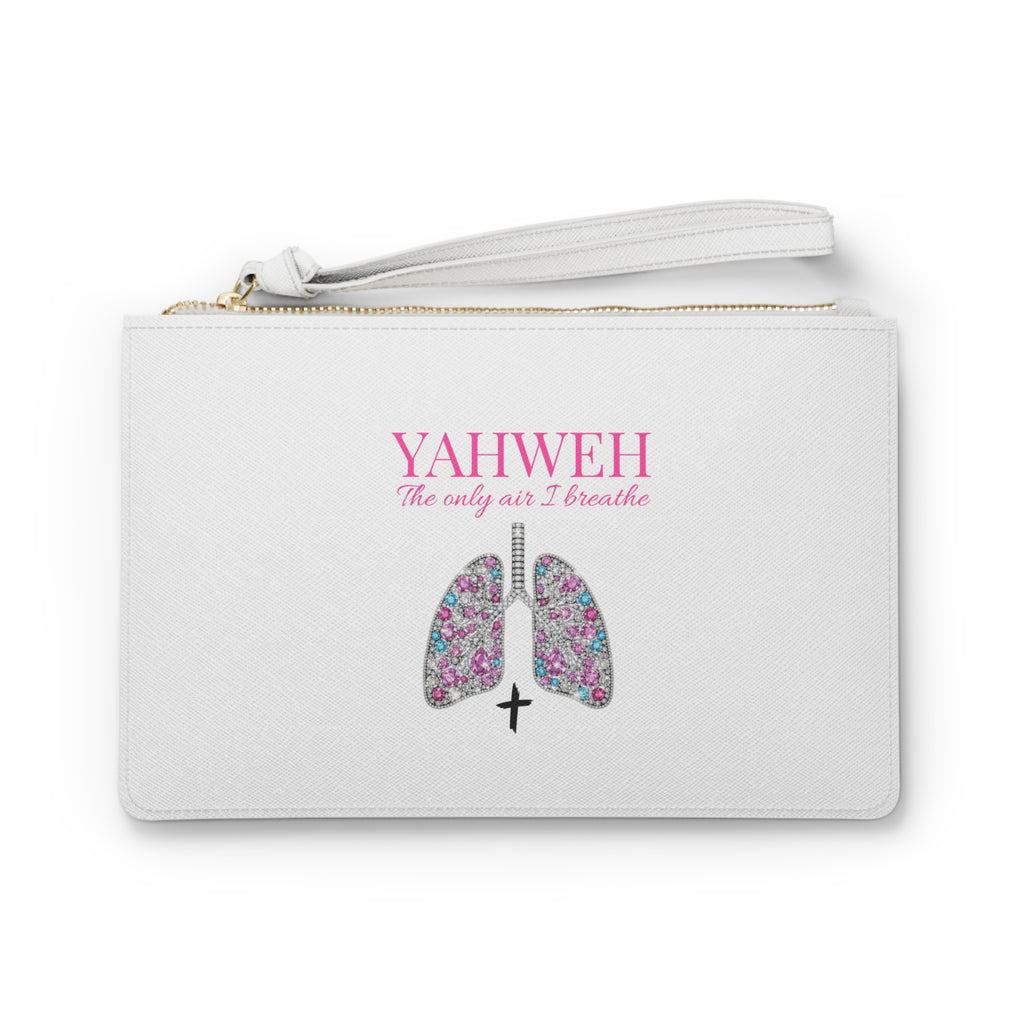 YAHWEH The Only Air I Breathe Floral Lungs Clutch Bag — "The only air I breathe" Christian Wristlet