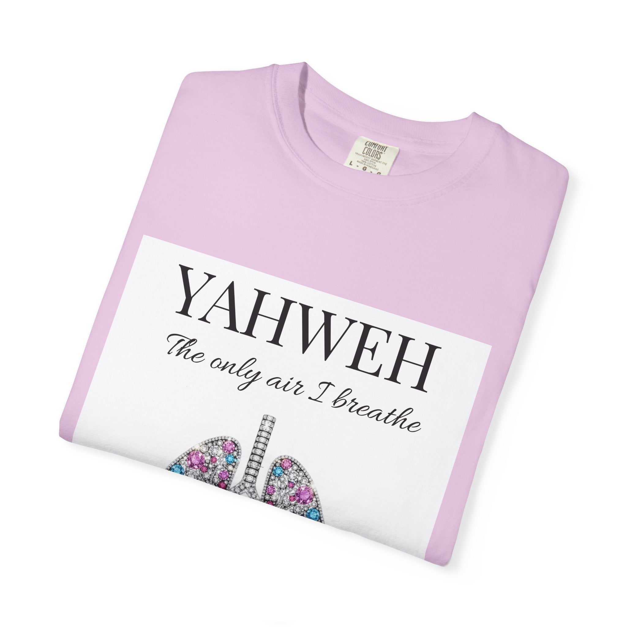 Yahweh Women's The Only Air I Breathe' Floral Lungs T-Shirt