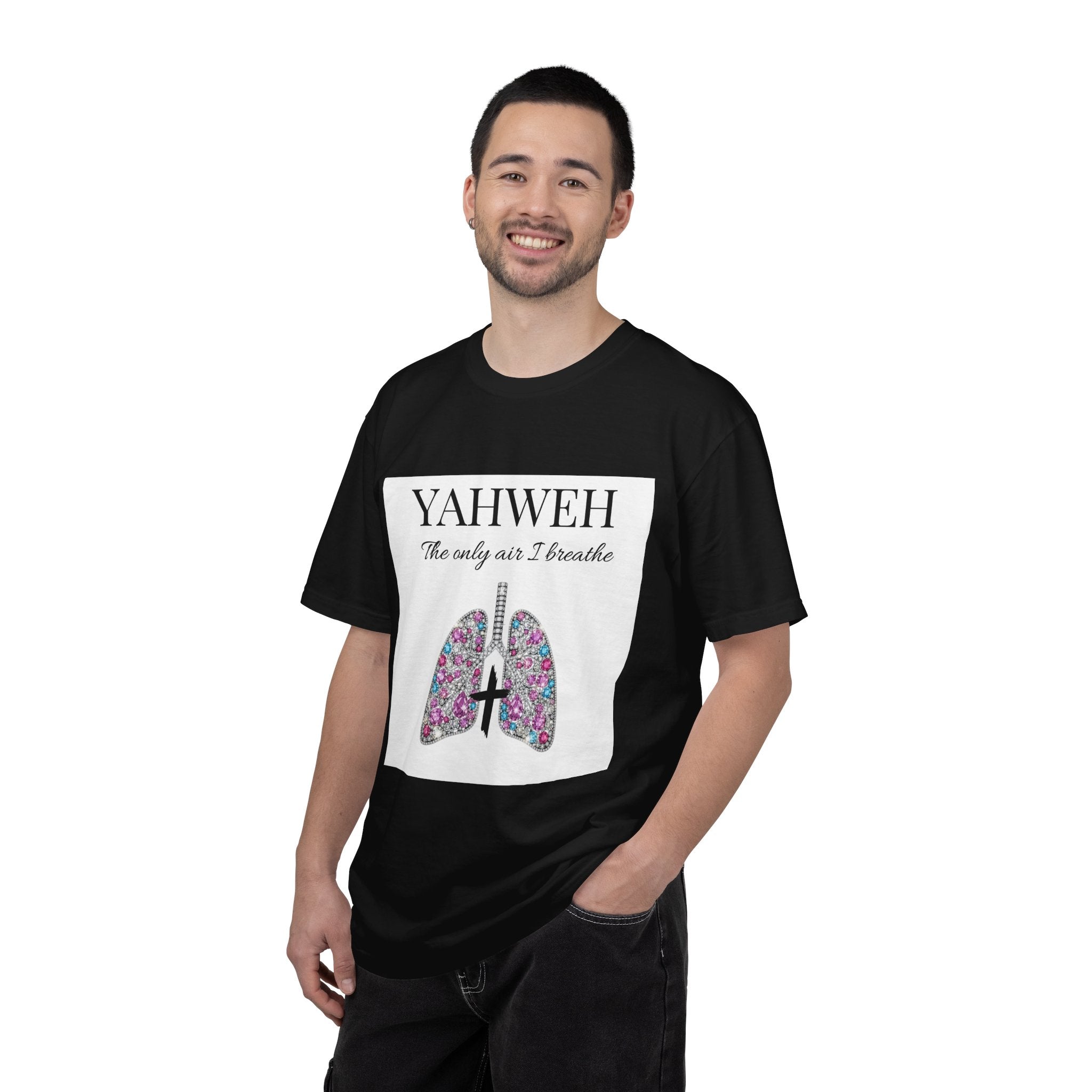 Yahweh Women's The Only Air I Breathe' Floral Lungs T-Shirt