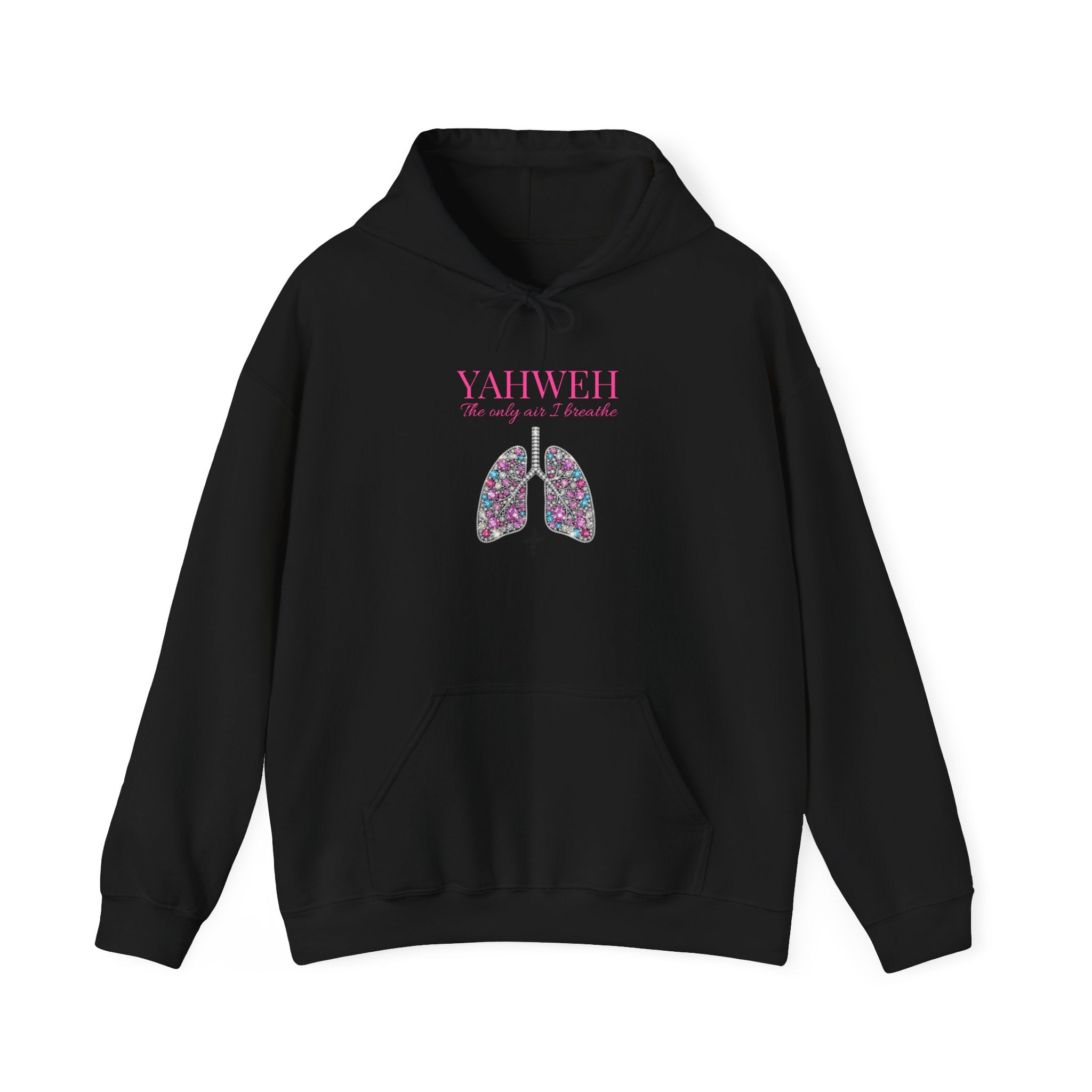 Yahweh The Only Air I Breathe Christian Hoodie – "YAHWEH My Strength & Breath" Floral Lungs Pullover