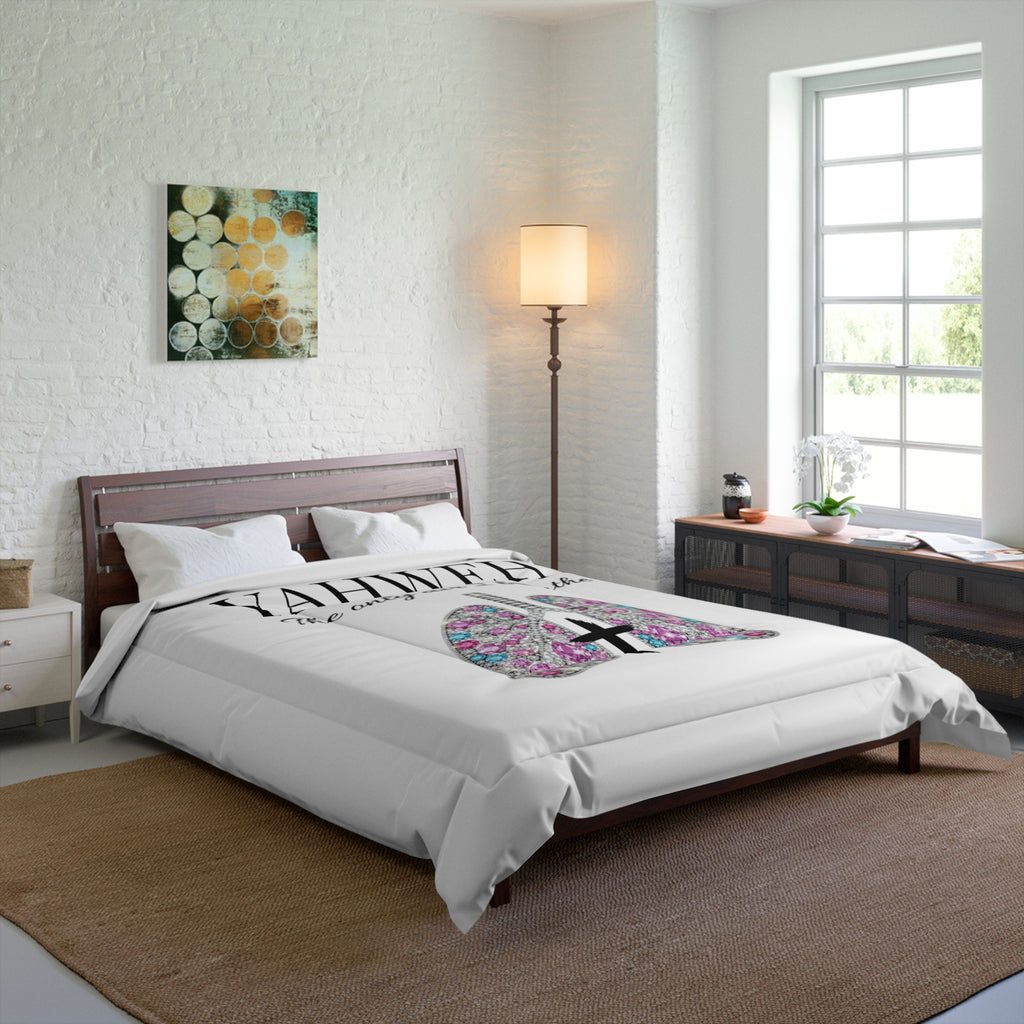 Comforter — "YAHWEH The only one I breathe" Floral Lungs Christian Bedding