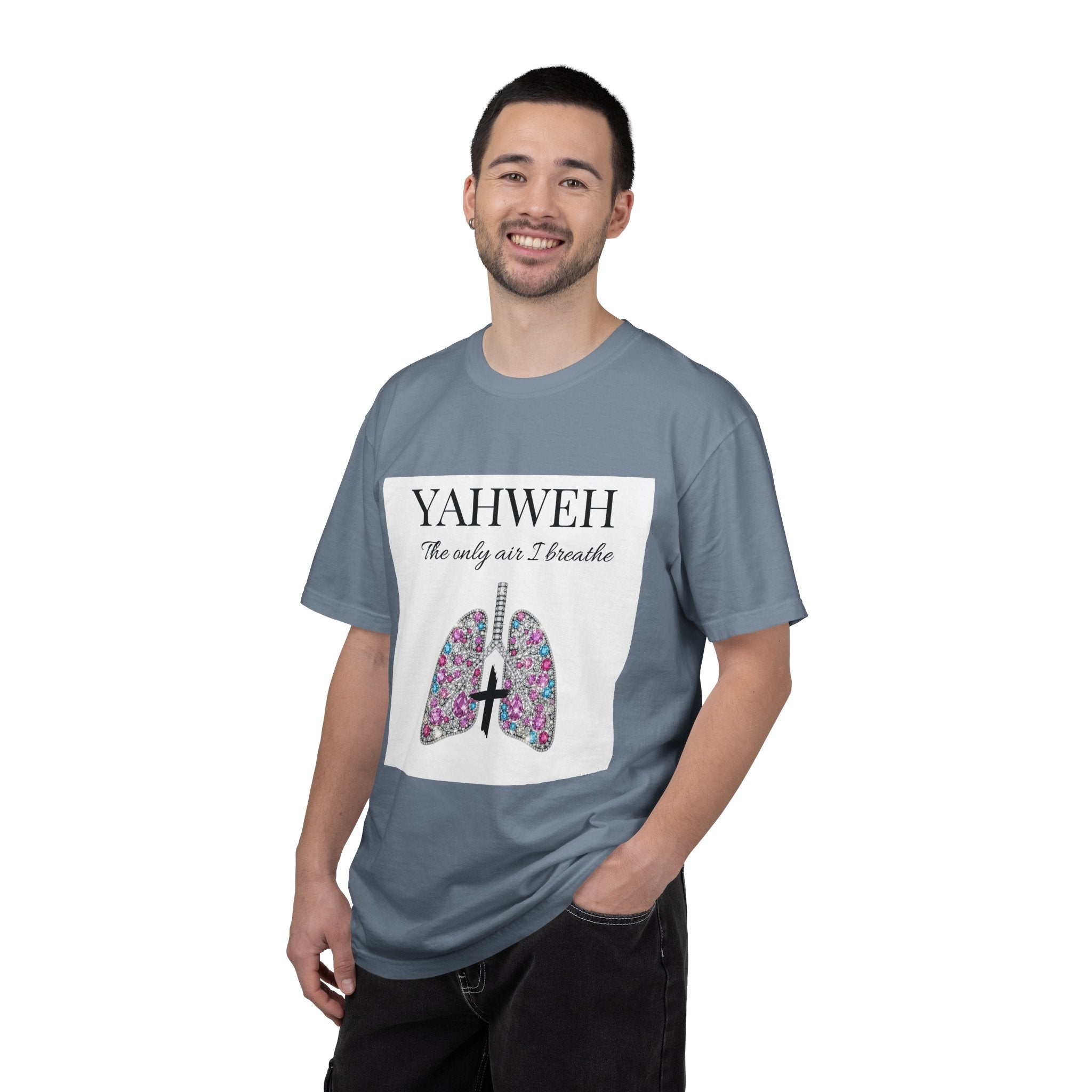 Yahweh Women's The Only Air I Breathe' Floral Lungs T-Shirt