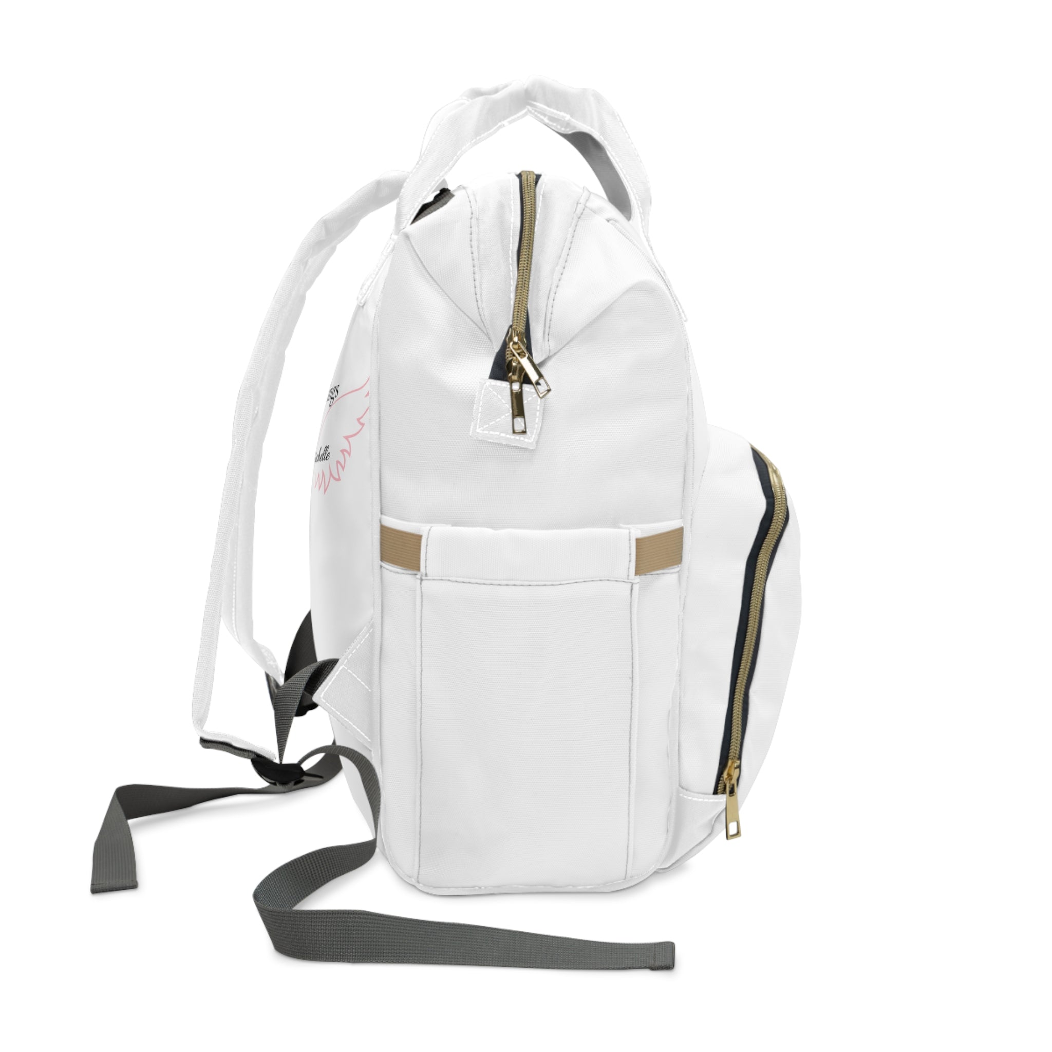 YAHWEH The Only Air I Breathe Lungs & Cross Diaper Backpack — Floral Lungs Bereavement Baby Bag