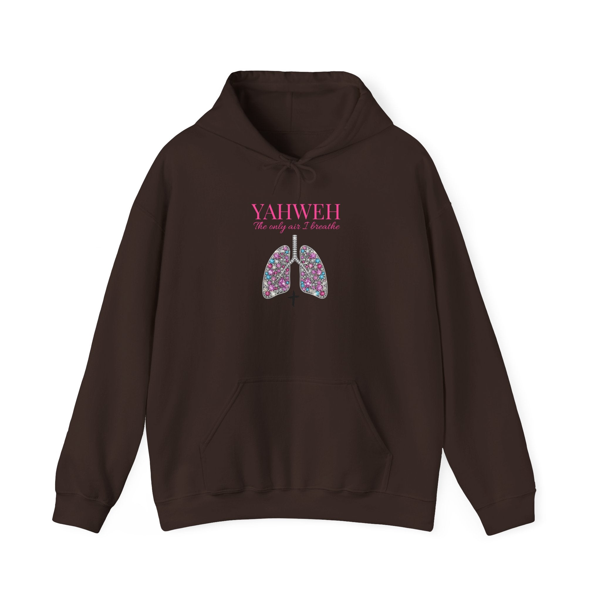 Yahweh The Only Air I Breathe Christian Hoodie – "YAHWEH My Strength & Breath" Floral Lungs Pullover
