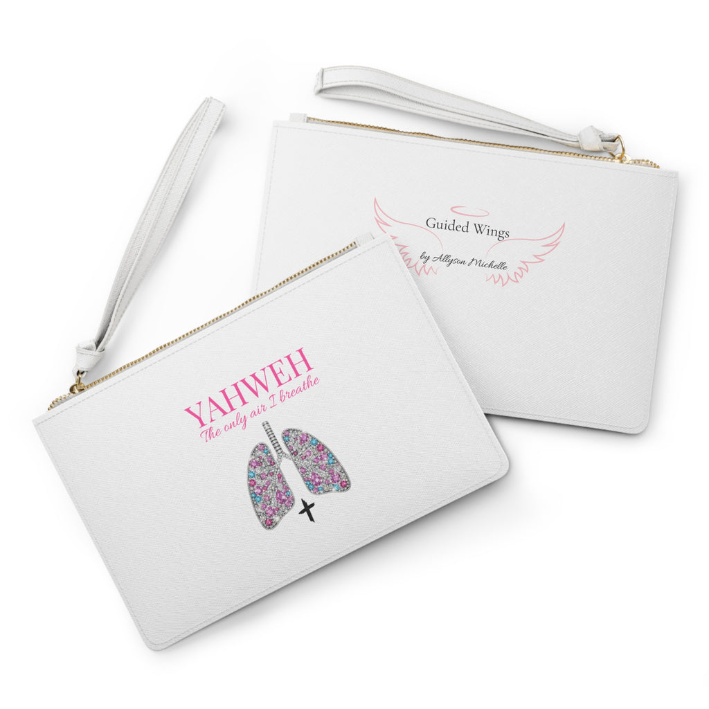 YAHWEH The Only Air I Breathe Floral Lungs Clutch Bag — "The only air I breathe" Christian Wristlet