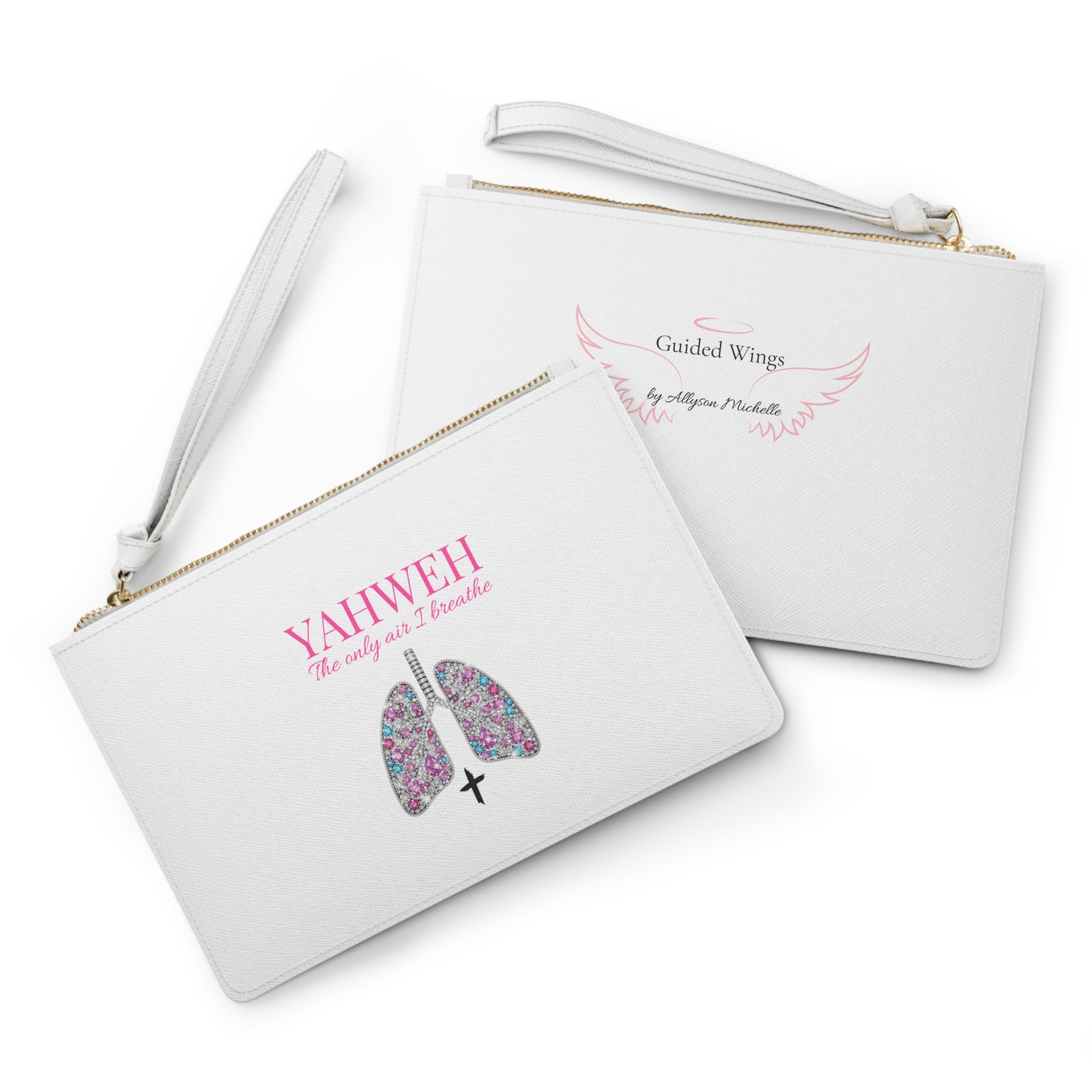 YAHWEH The Only Air I Breathe Floral Lungs Clutch Bag — "The only air I breathe" Christian Wristlet