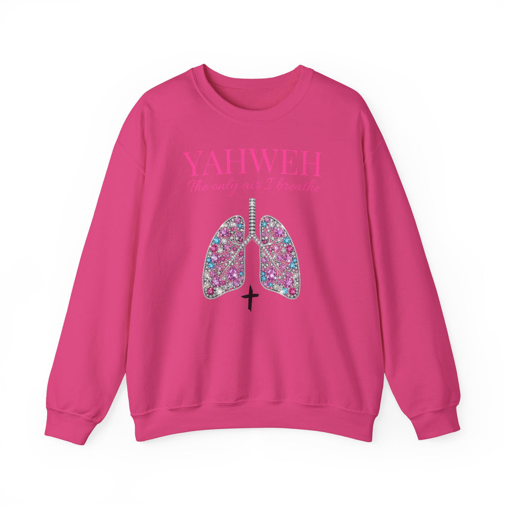 Yahweh The Only Air I Breathe Floral Lungs Sweatshirt — "The Only Air I Breathe" Christian Crewneck