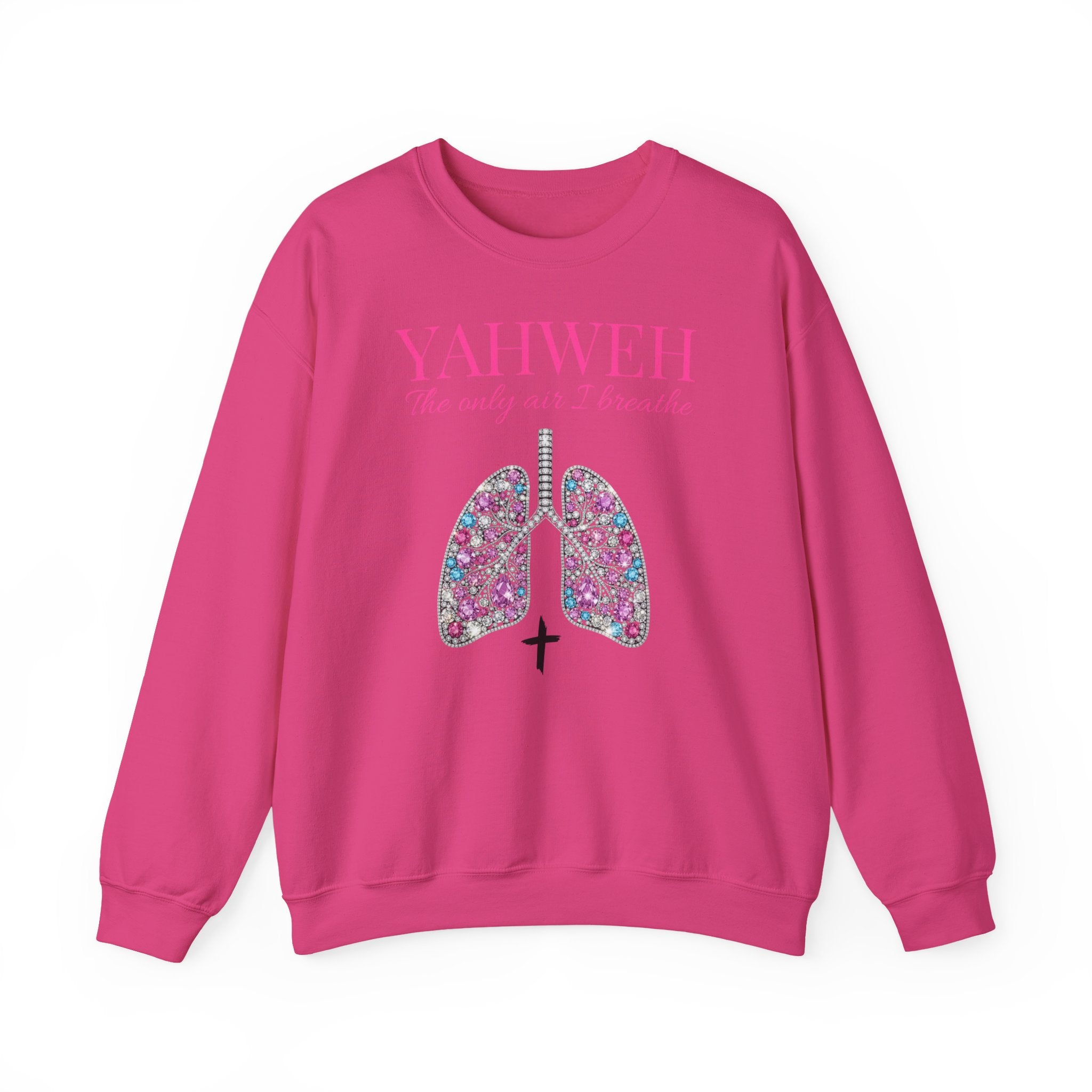 Yahweh The Only Air I Breathe Floral Lungs Sweatshirt — "The Only Air I Breathe" Christian Crewneck