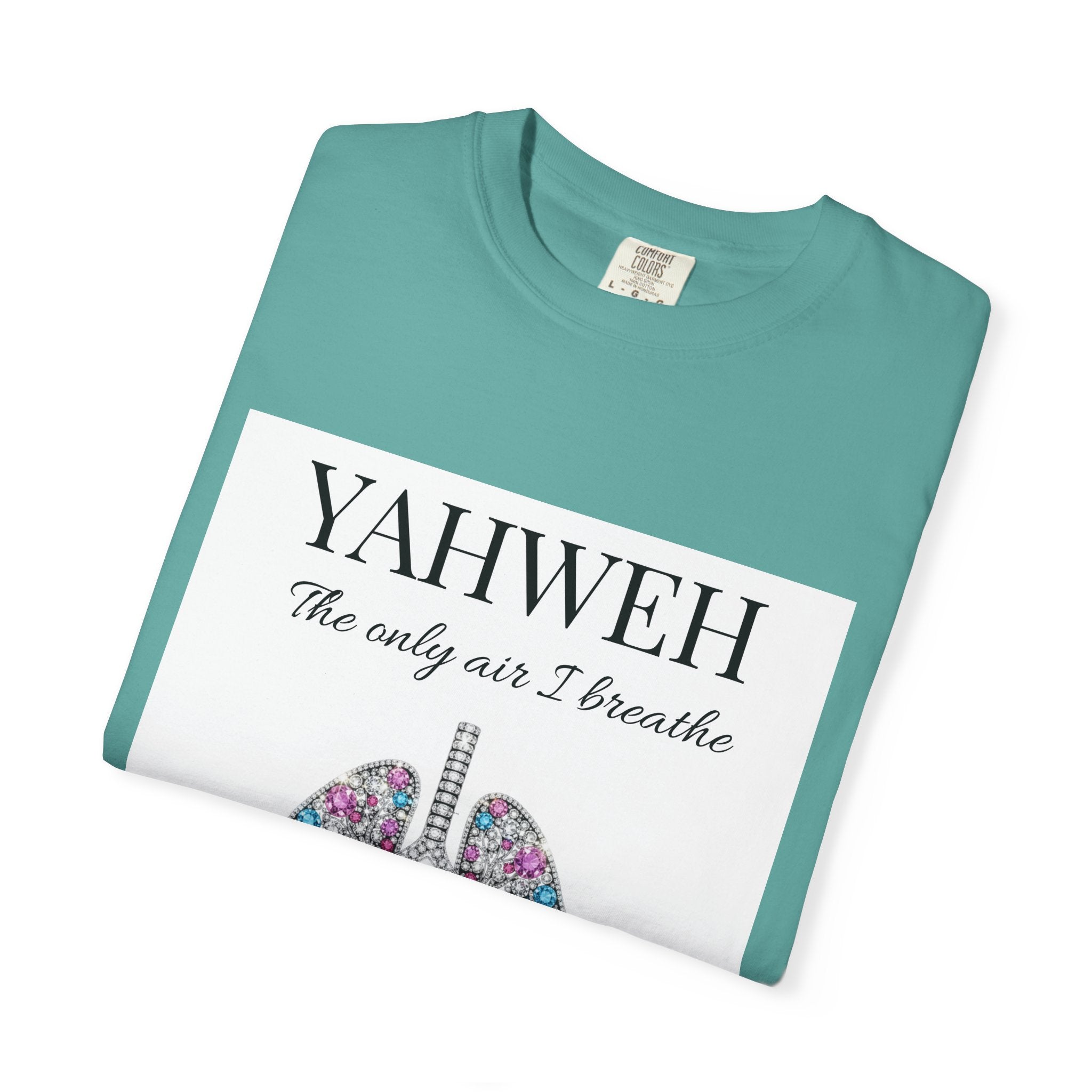 Yahweh Women's The Only Air I Breathe' Floral Lungs T-Shirt