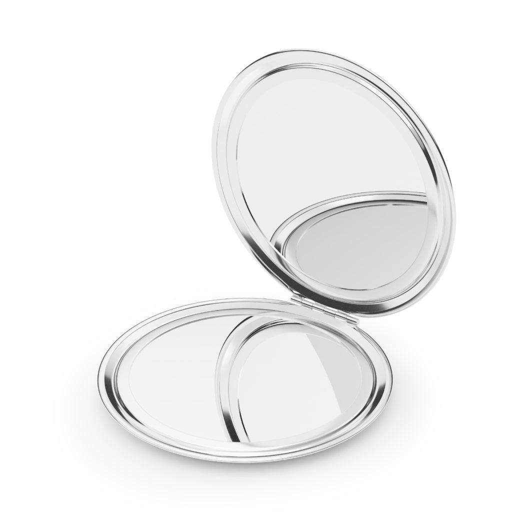 Compact Travel Mirror — "YAHWEH The Only Air I Breathe" Floral Lungs Christian Pocket Mirror