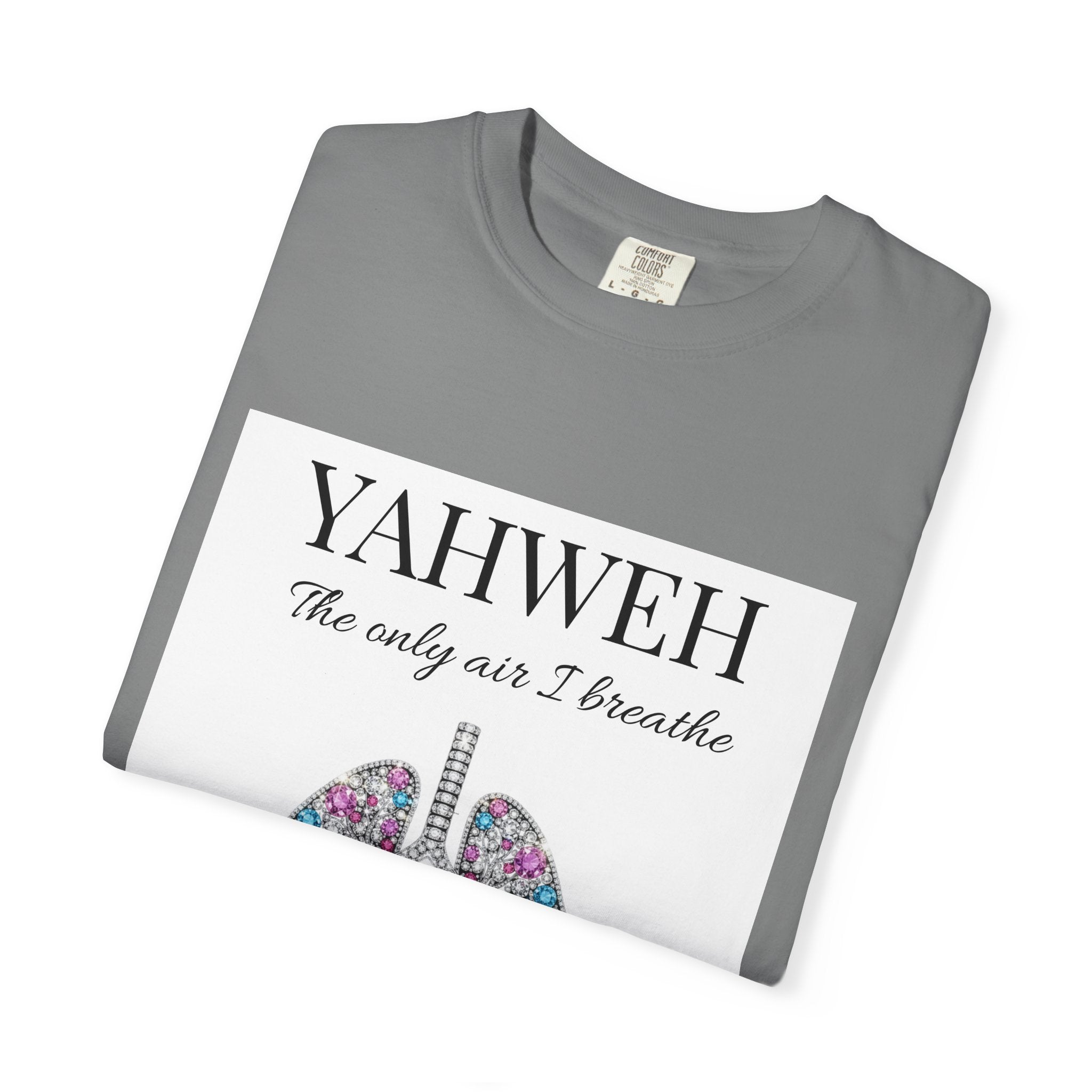 Yahweh Women's The Only Air I Breathe' Floral Lungs T-Shirt
