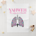 Yahweh “The Only Air I Breathe” Baby Blanket — Soft Fleece Christian Nursery Throw
