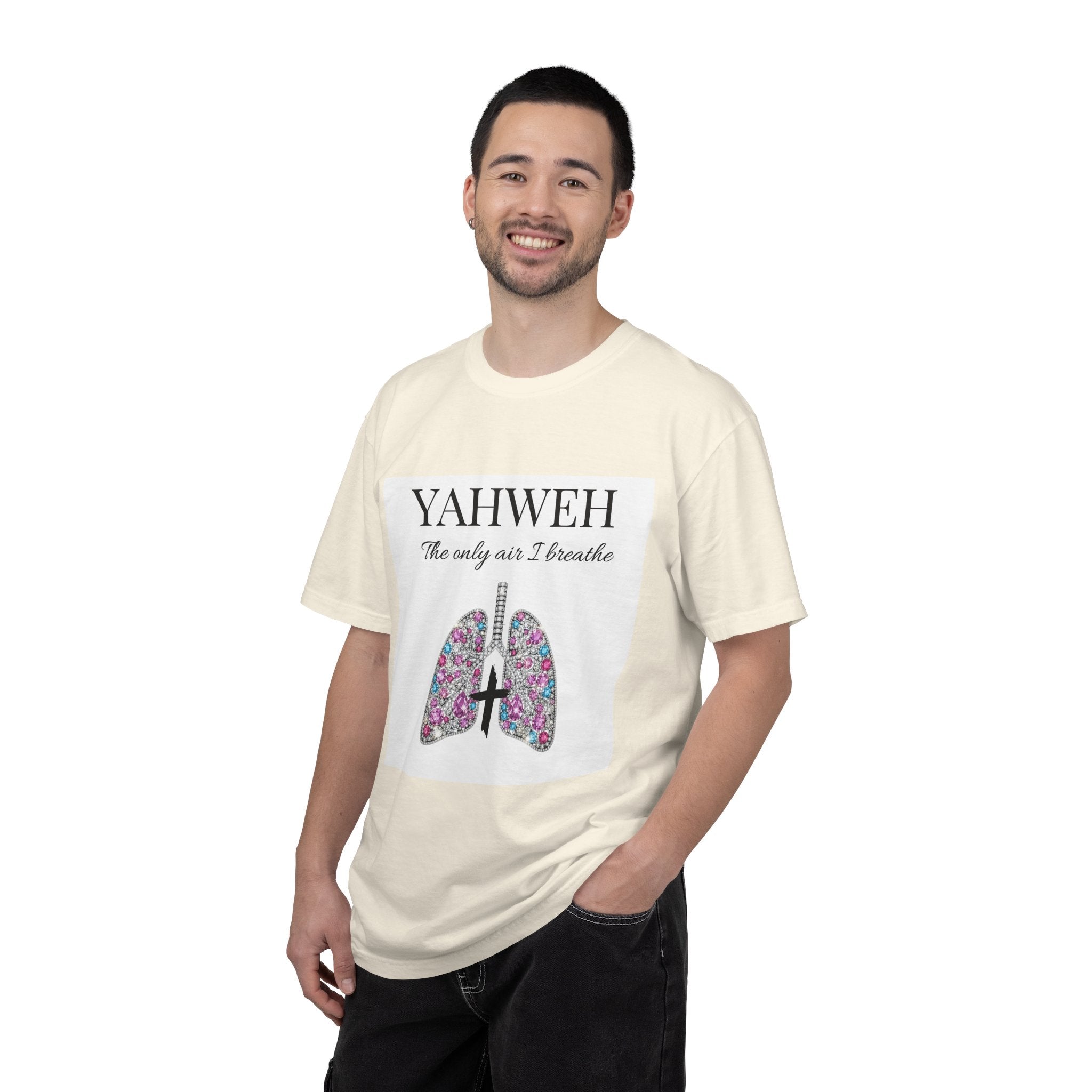Yahweh Women's The Only Air I Breathe' Floral Lungs T-Shirt