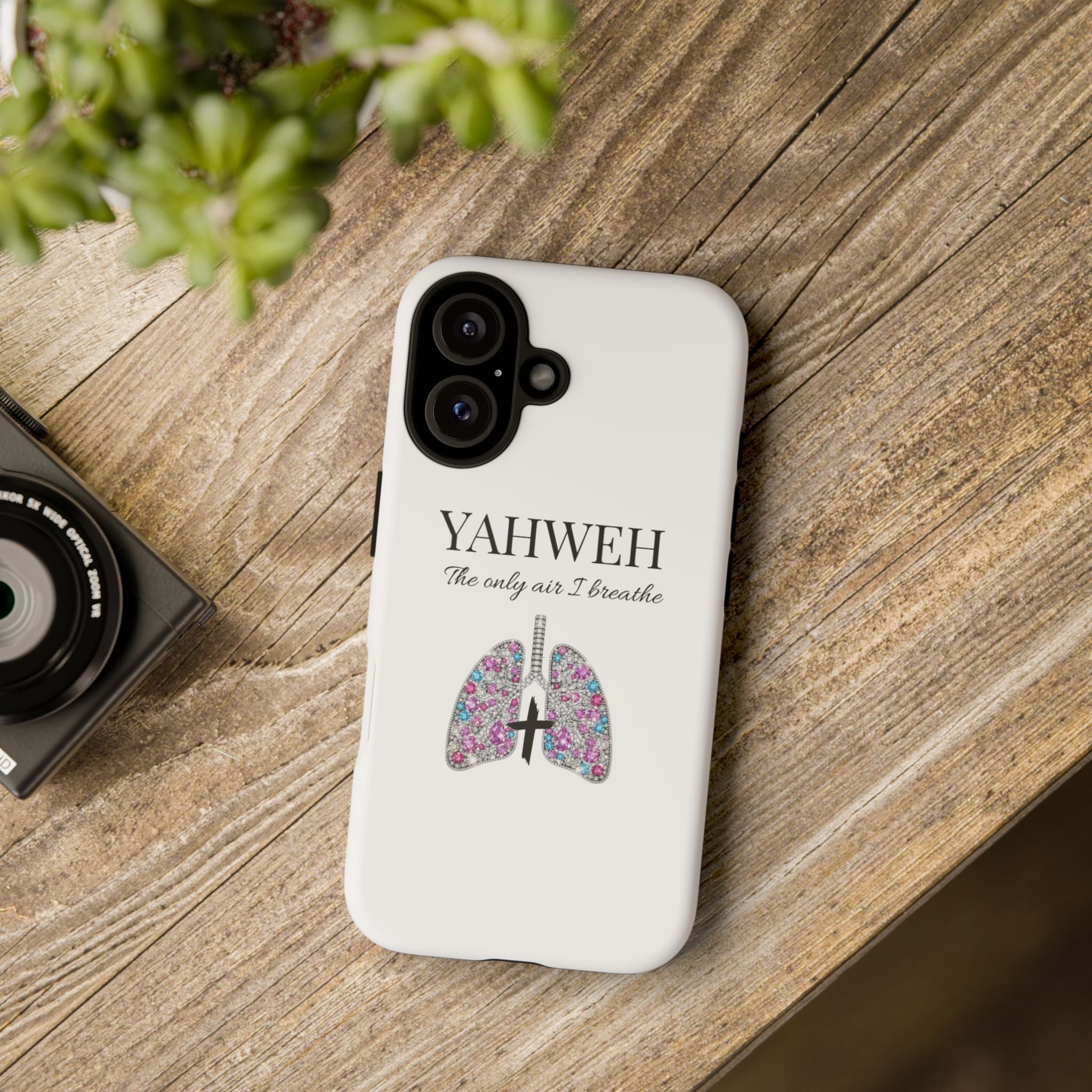 Yahweh Lungs Phone Case — "The Only Air I Breathe" Christian iPhone Cover