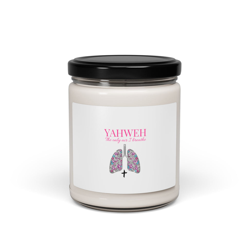 Yahweh The Only Air I Breathe Aromatherapy Soy Candle — 'Yahweh Healing My Breath' 9oz Spiritual Scented Candle