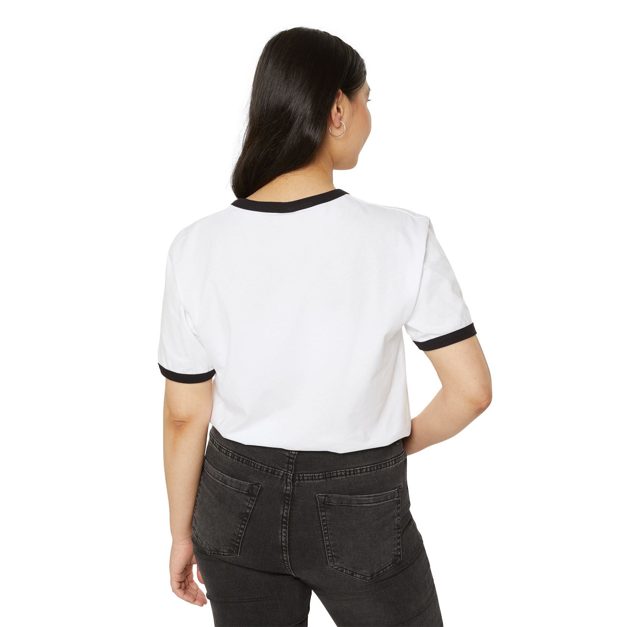 YHWH Hebrew Ringer T‑Shirt — Minimal Faith Tee with Divine Name