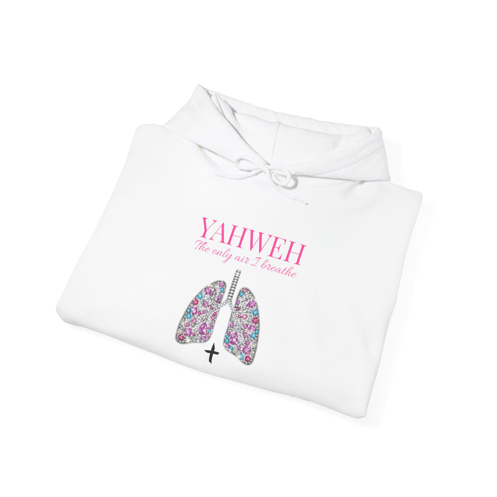 Yahweh The Only Air I Breathe Christian Hoodie – "YAHWEH My Strength & Breath" Floral Lungs Pullover