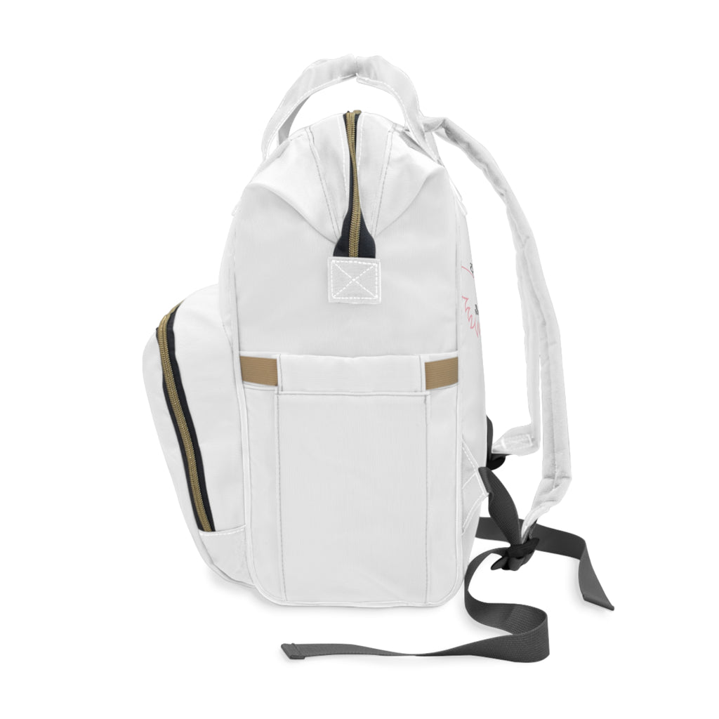 YAHWEH The Only Air I Breathe Lungs & Cross Diaper Backpack — Floral Lungs Bereavement Baby Bag