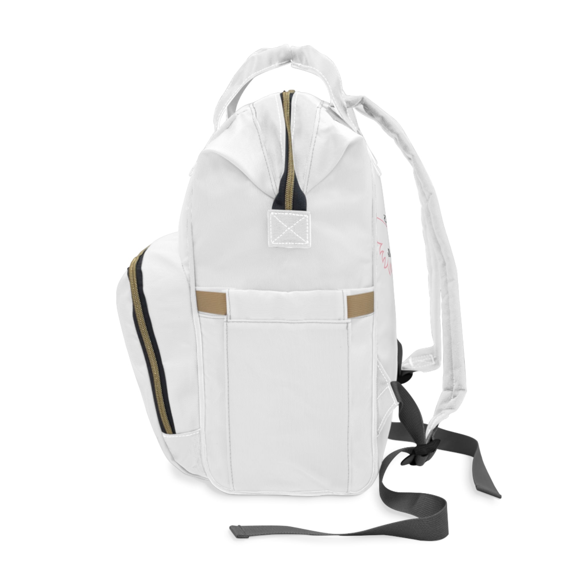 YAHWEH The Only Air I Breathe Lungs & Cross Diaper Backpack — Floral Lungs Bereavement Baby Bag