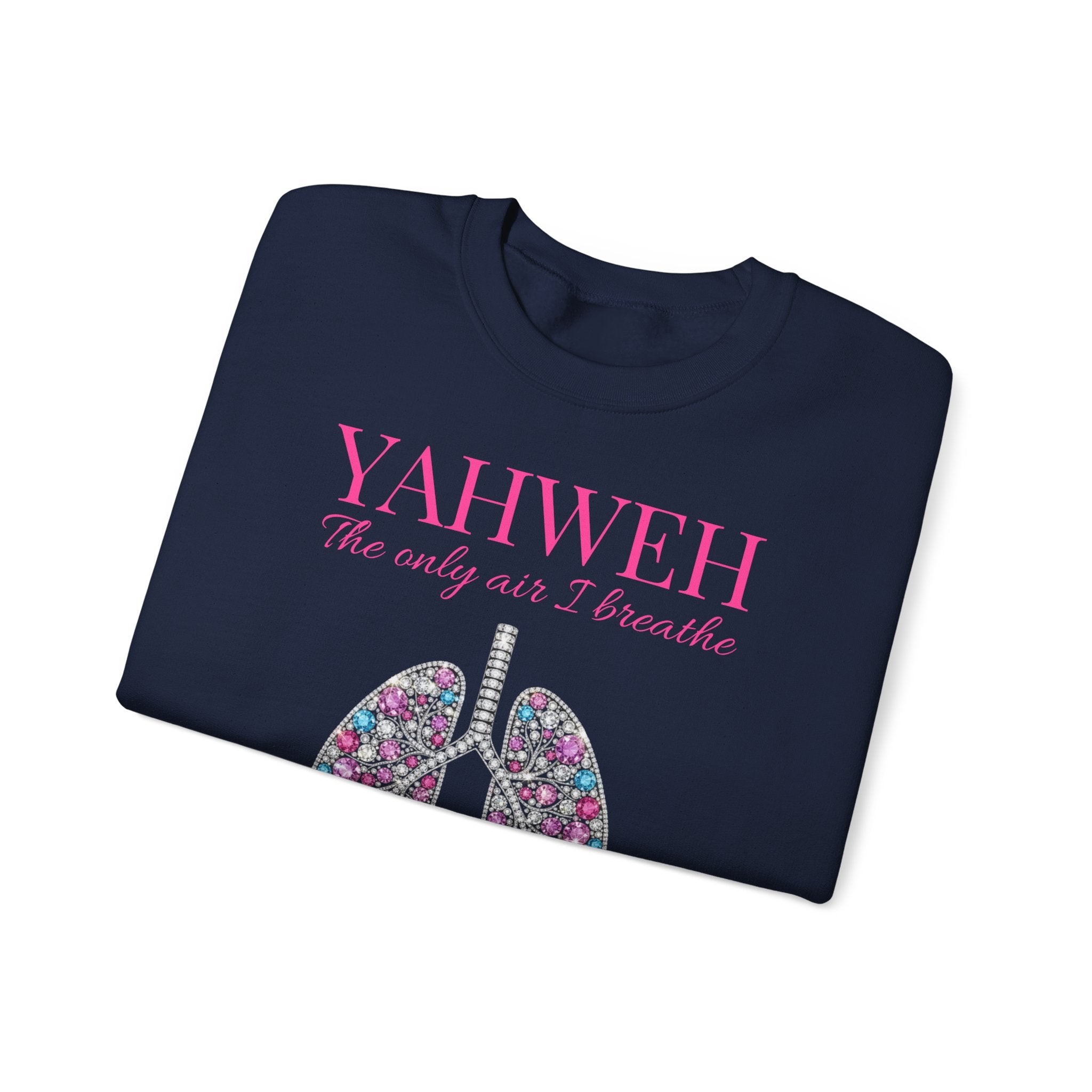 Yahweh The Only Air I Breathe Floral Lungs Sweatshirt — "The Only Air I Breathe" Christian Crewneck