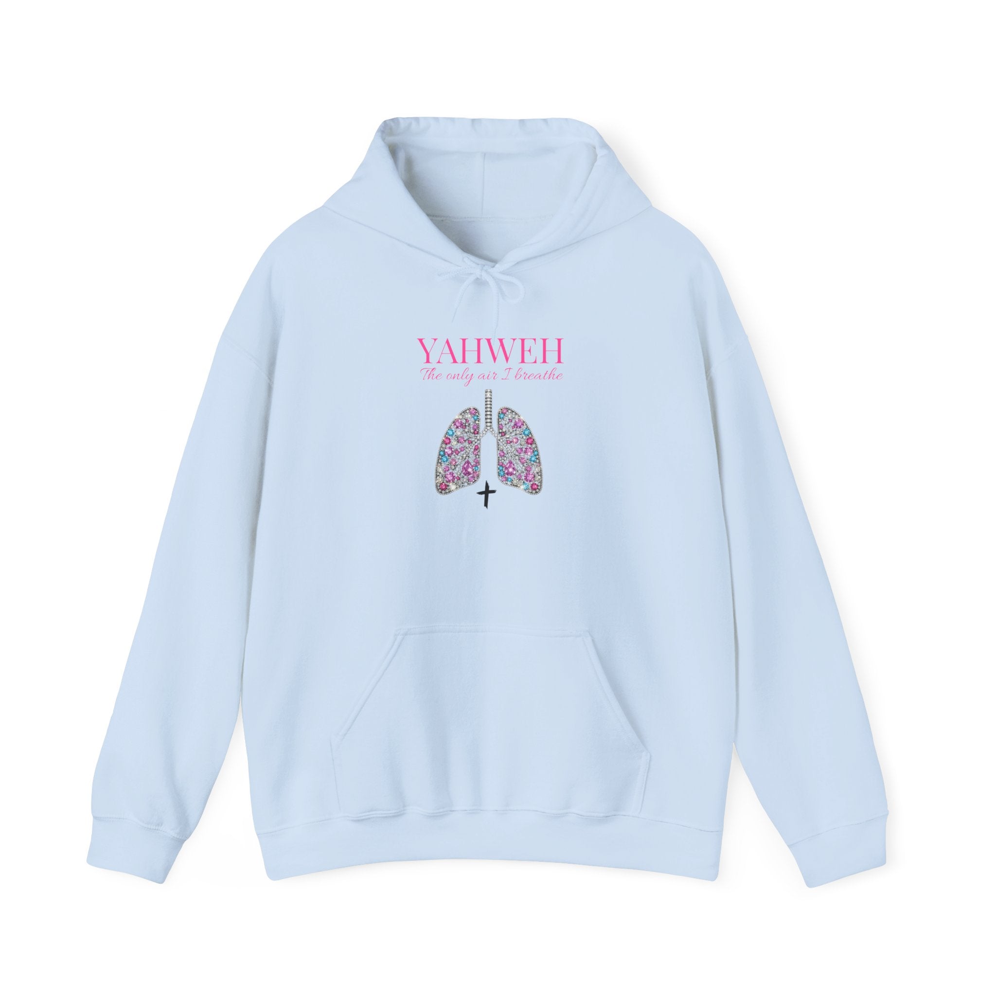 Yahweh The Only Air I Breathe Christian Hoodie – "YAHWEH My Strength & Breath" Floral Lungs Pullover