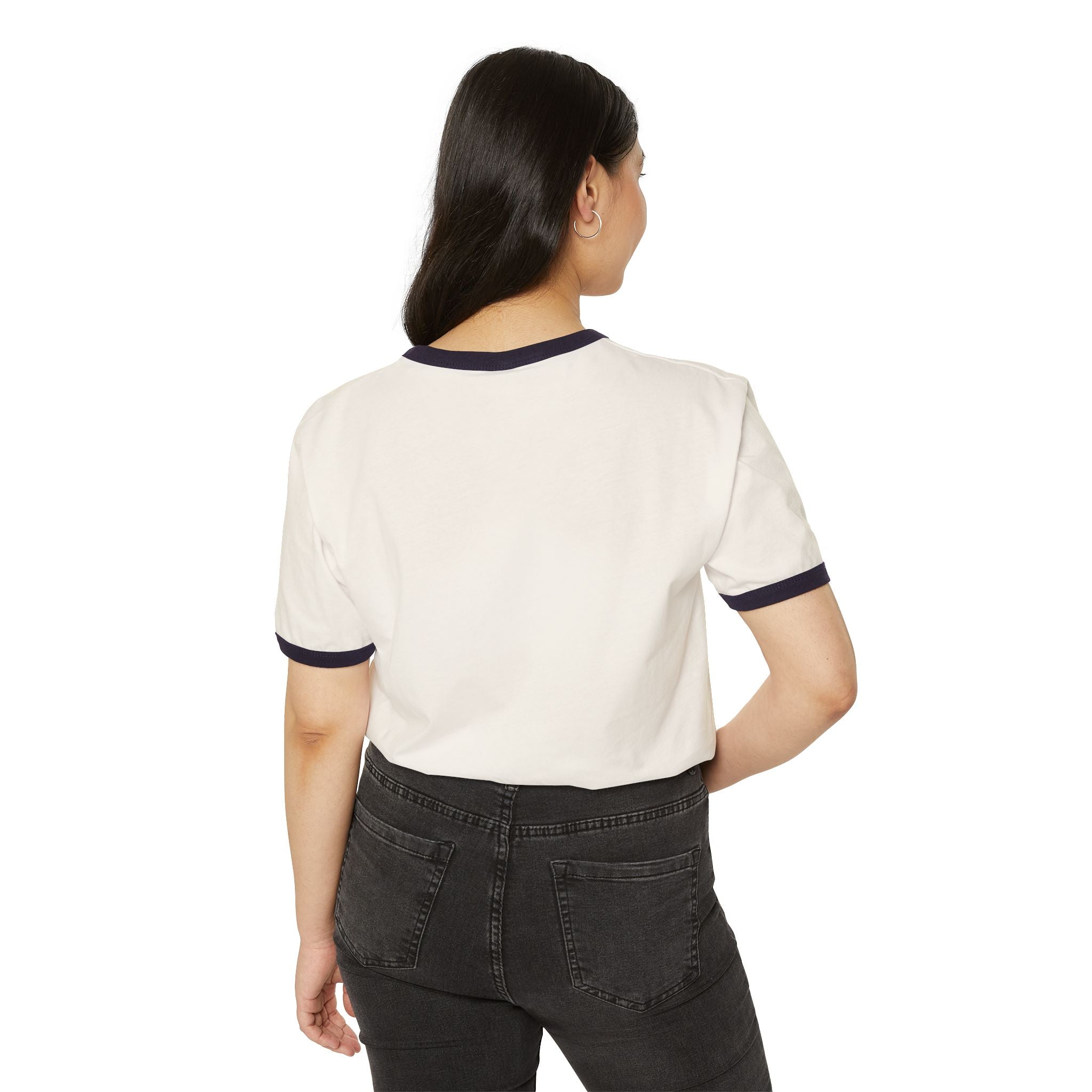 YHWH Hebrew Ringer T‑Shirt — Minimal Faith Tee with Divine Name