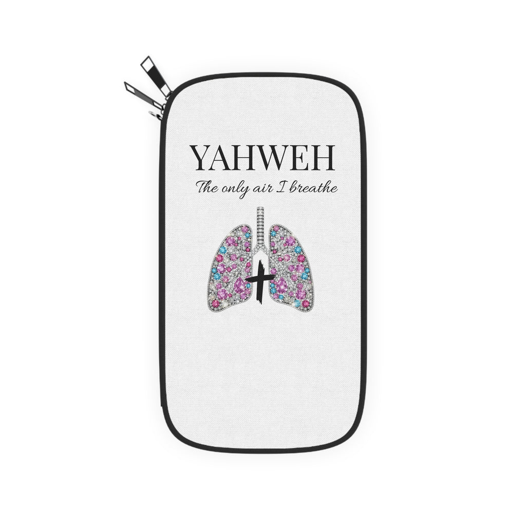 Yahweh Lungs Passport Wallet — 'YAHWEH The only air I breathe' Faith Travel Organizer