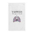 YAHWEH The Only Air I Breathe Floral Lungs Hand Towel — " Christian Tea Towel