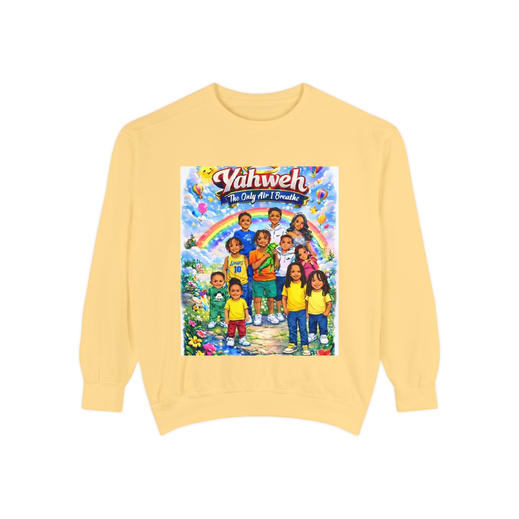 Christian Sweatshirt — "Yahweh The Only Way I Know" Kids Faith Graphic Crewneck