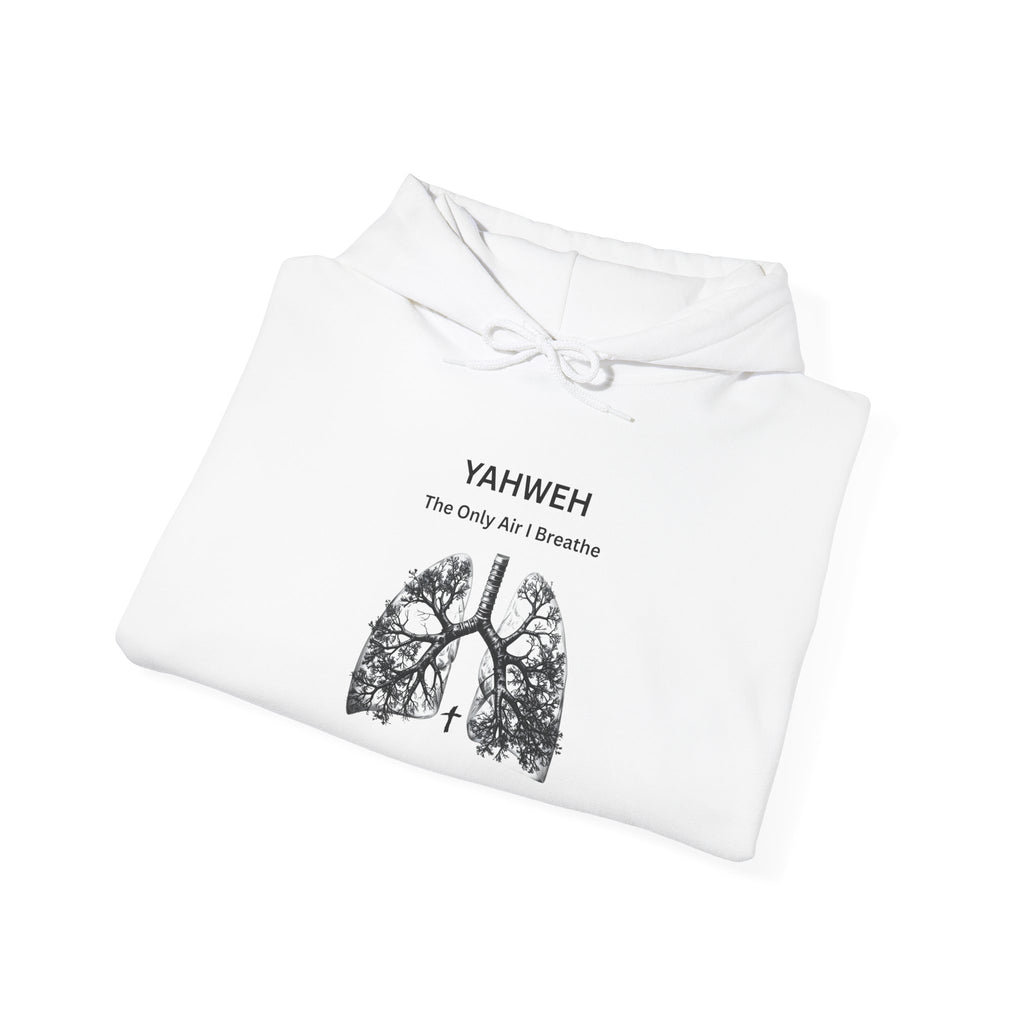 YahwehThe Only Air I Breathe Mens  Lungs Hoodie — Faith-Inspired Botanical Lung Art Pullover