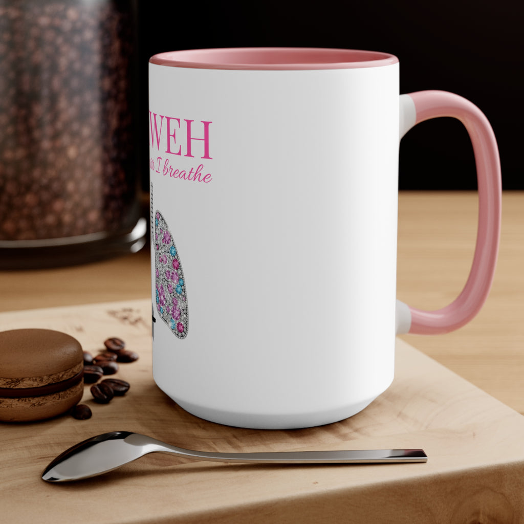 Yahweh 'The Only Air I Breathe' Floral Lungs Mug