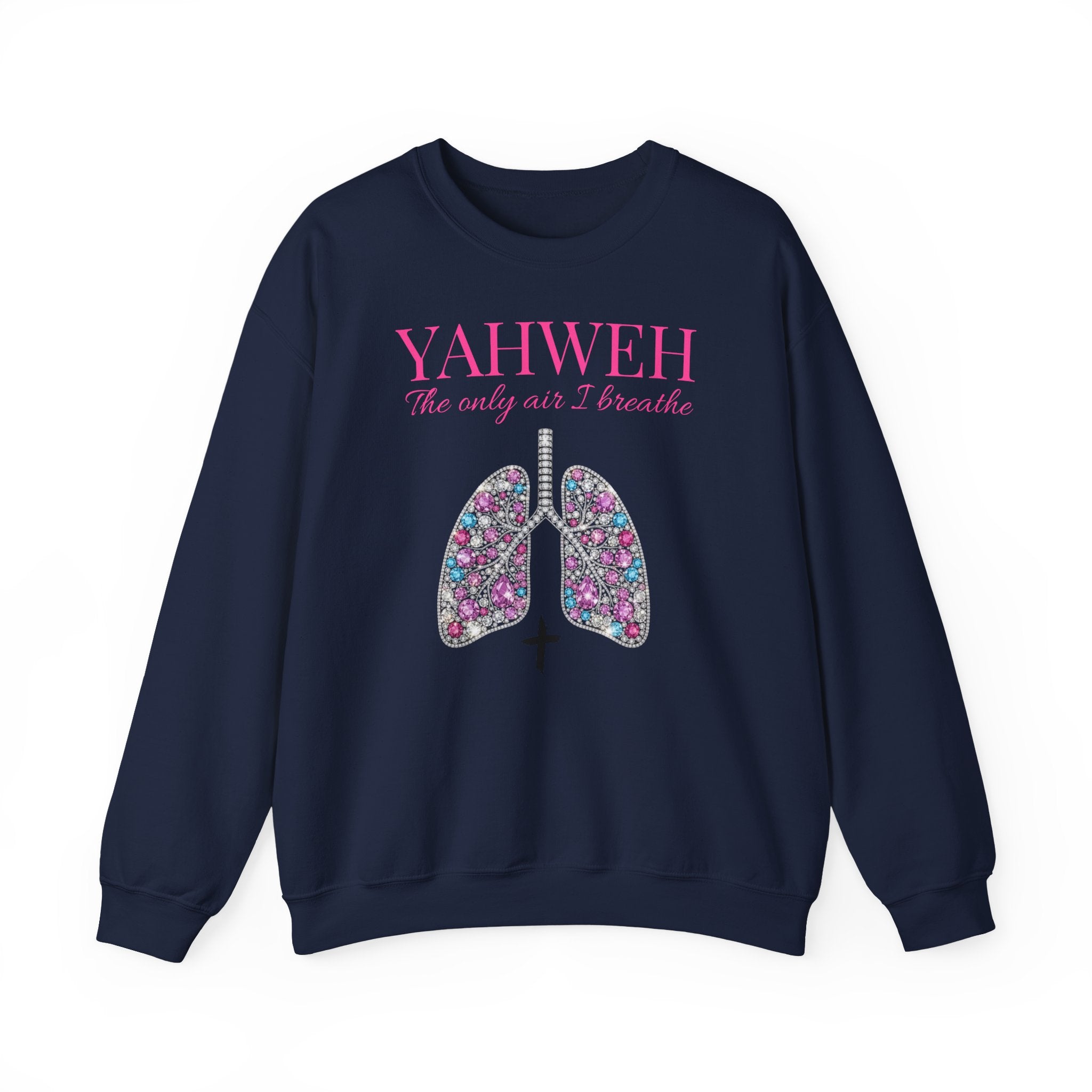 Yahweh The Only Air I Breathe Floral Lungs Sweatshirt — "The Only Air I Breathe" Christian Crewneck
