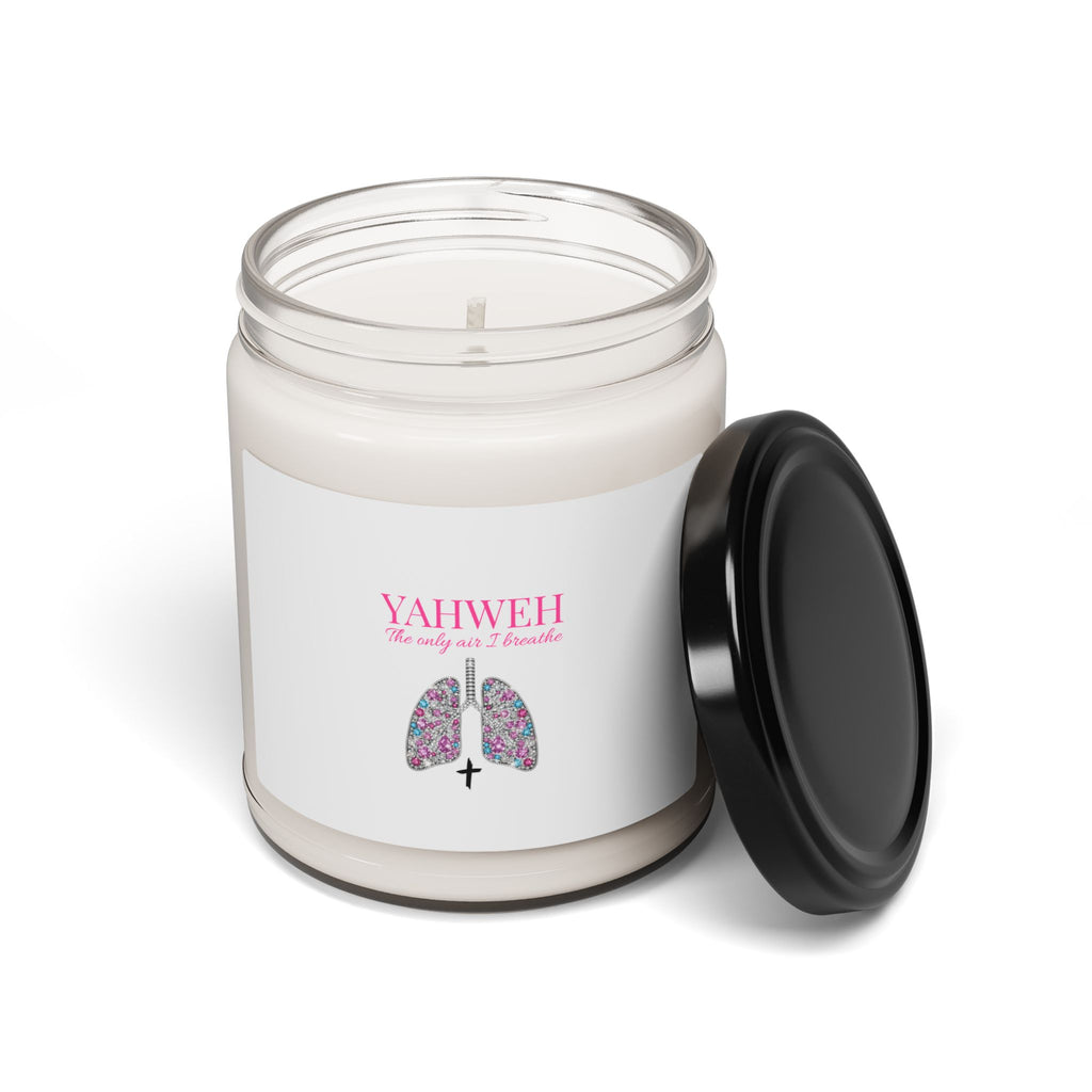Yahweh The Only Air I Breathe Aromatherapy Soy Candle — 'Yahweh Healing My Breath' 9oz Spiritual Scented Candle