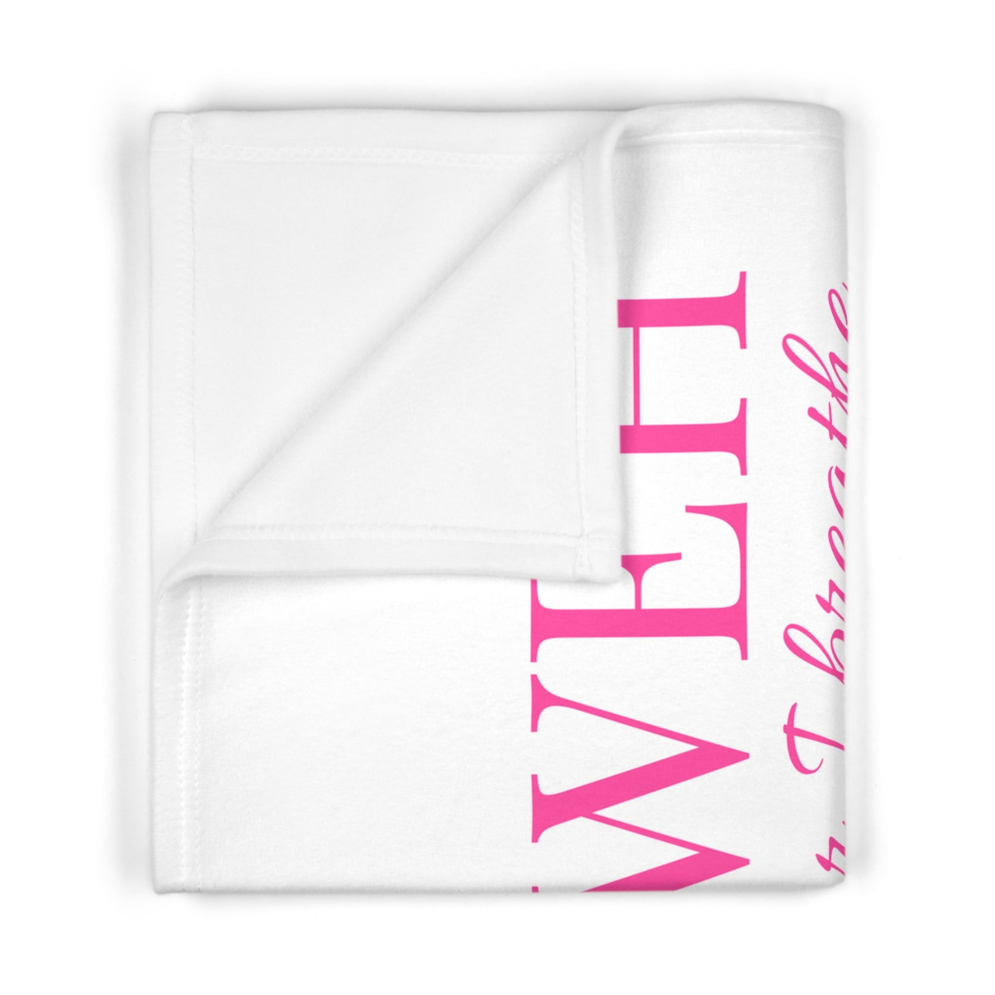 Yahweh “The Only Air I Breathe” Baby Blanket — Soft Fleece Christian Nursery Throw