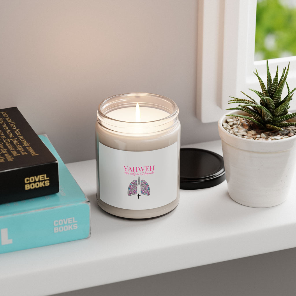Yahweh The Only Air I Breathe Aromatherapy Soy Candle — 'Yahweh Healing My Breath' 9oz Spiritual Scented Candle