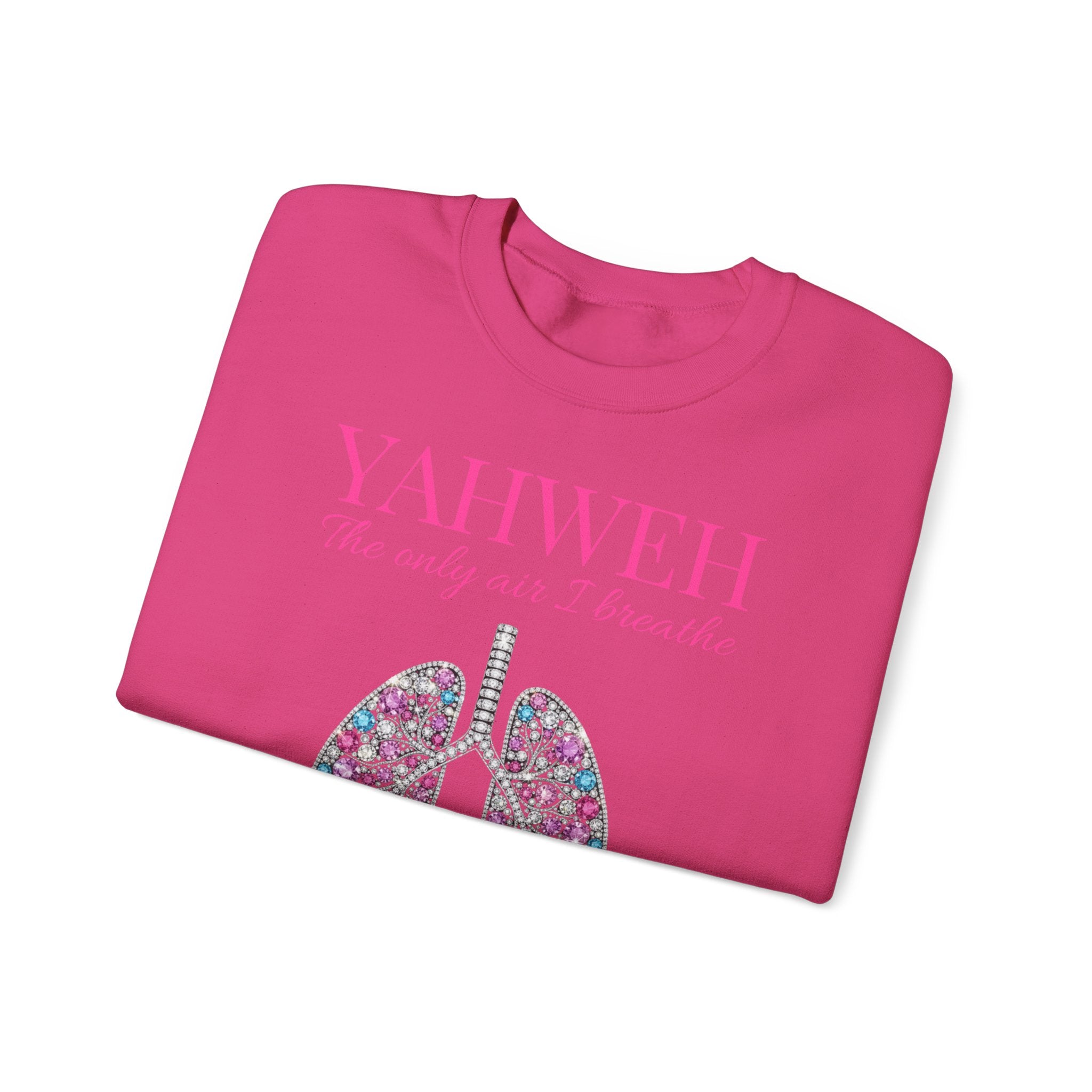 Yahweh The Only Air I Breathe Floral Lungs Sweatshirt — "The Only Air I Breathe" Christian Crewneck