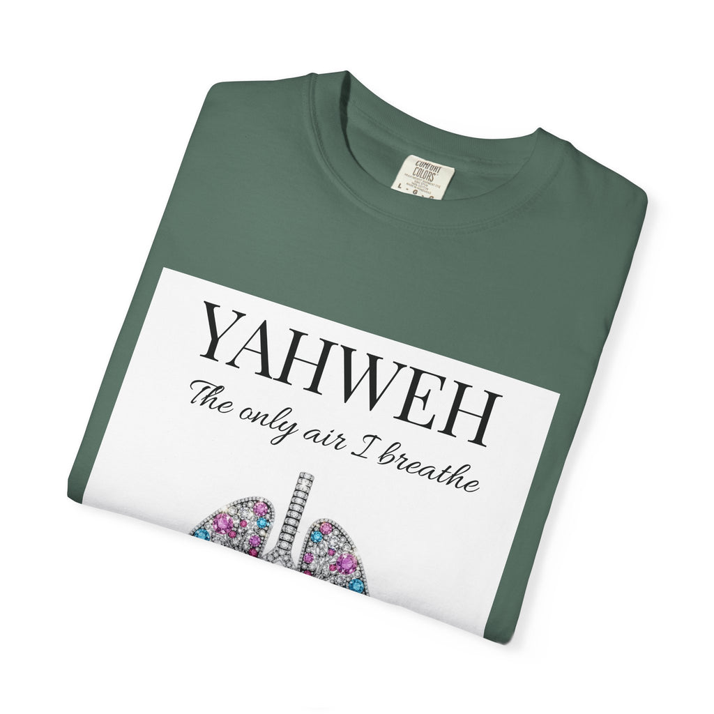 Yahweh Women's The Only Air I Breathe' Floral Lungs T-Shirt