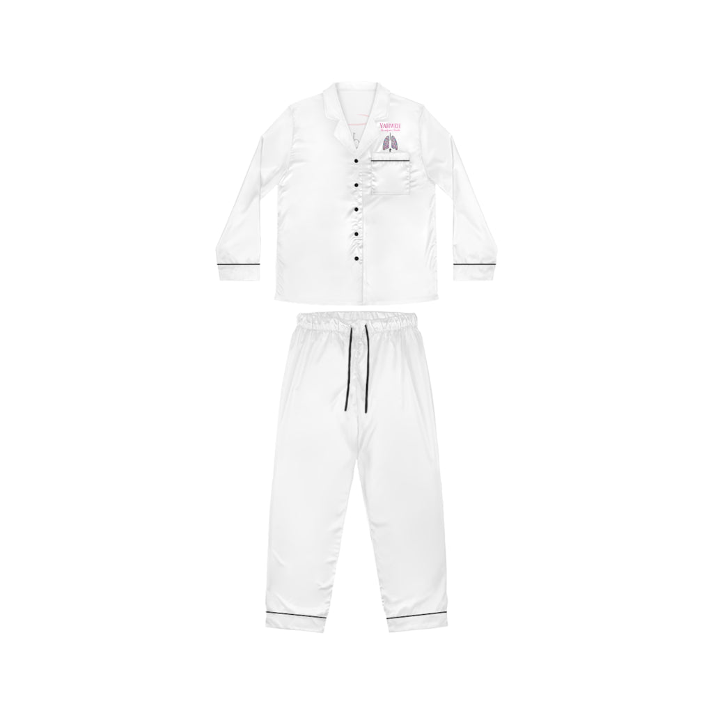 Yahweh The Only Air I Breathe Women's Satin Pajamas (AOP)