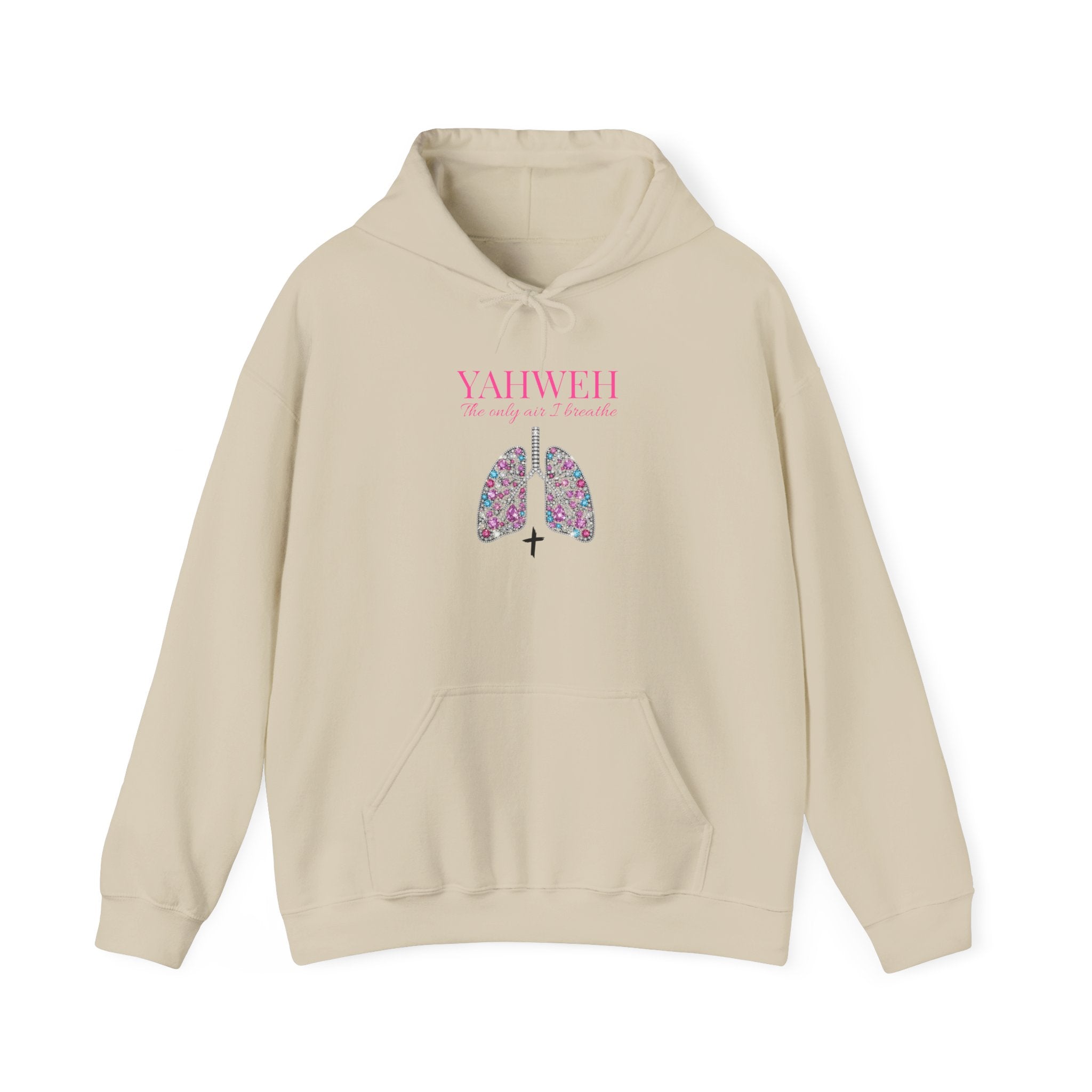 Yahweh The Only Air I Breathe Christian Hoodie – "YAHWEH My Strength & Breath" Floral Lungs Pullover