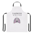 Religious Apron — "YAHWEH The Only Air I Breathe" Floral Lungs Christian Kitchen Apron