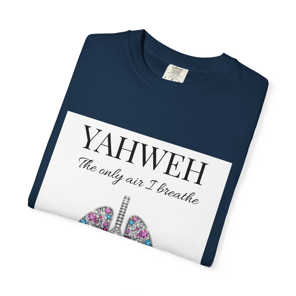 Yahweh Women's The Only Air I Breathe' Floral Lungs T-Shirt