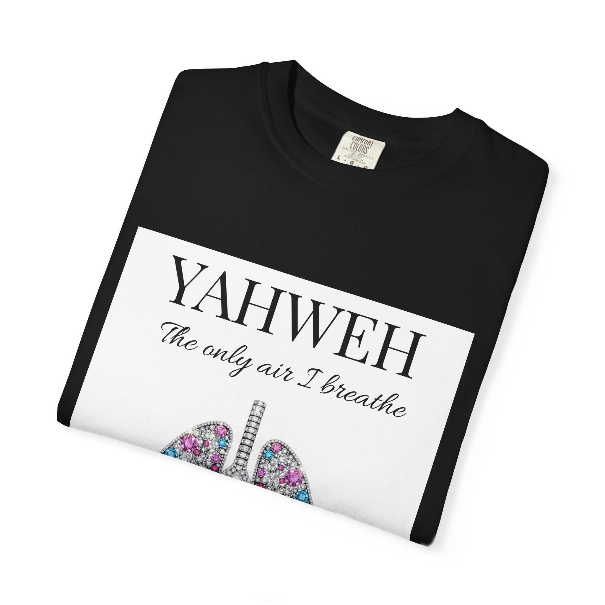 Yahweh Women's The Only Air I Breathe' Floral Lungs T-Shirt